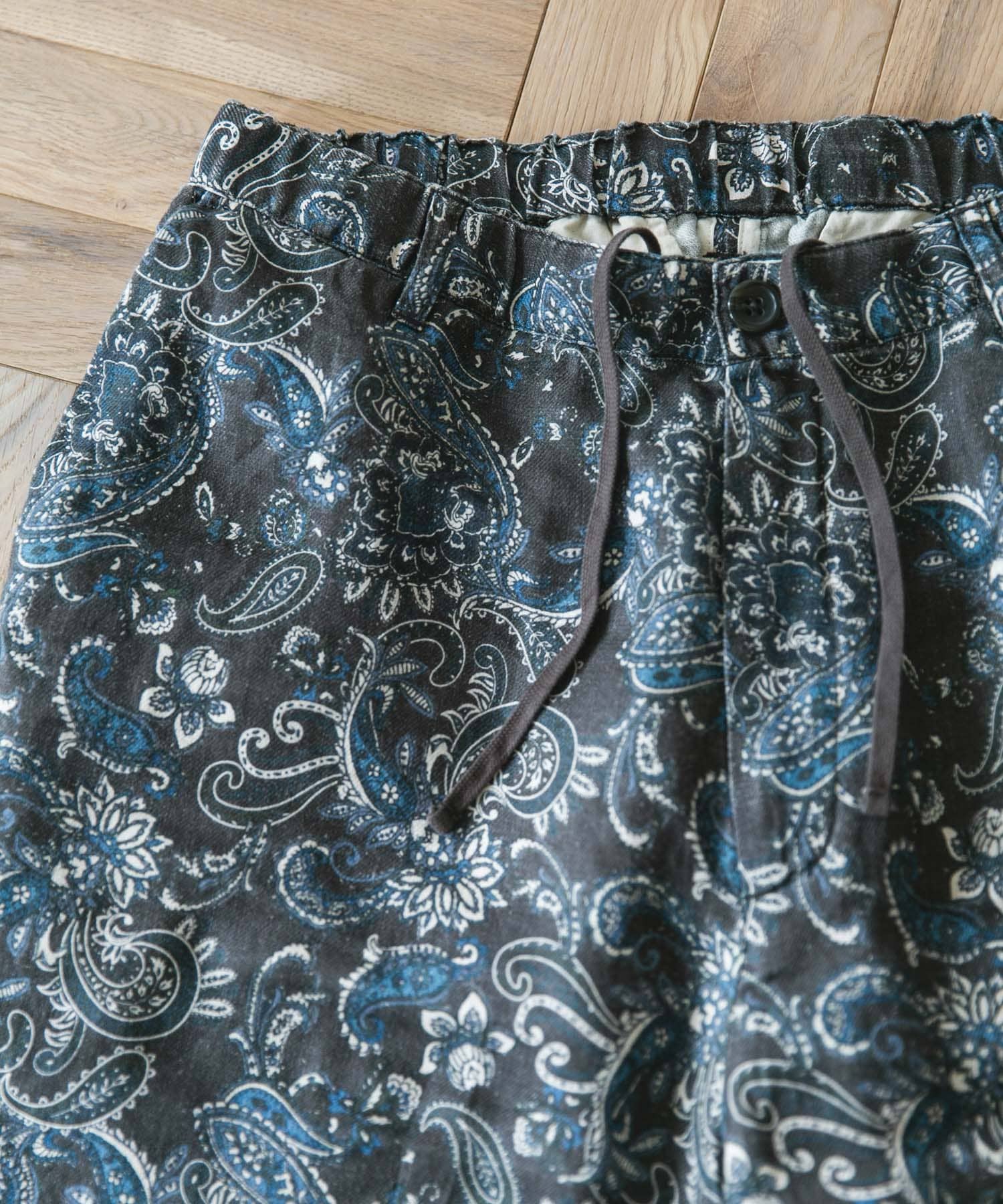 ツイルリネン イージーショーツ PAISLEY M