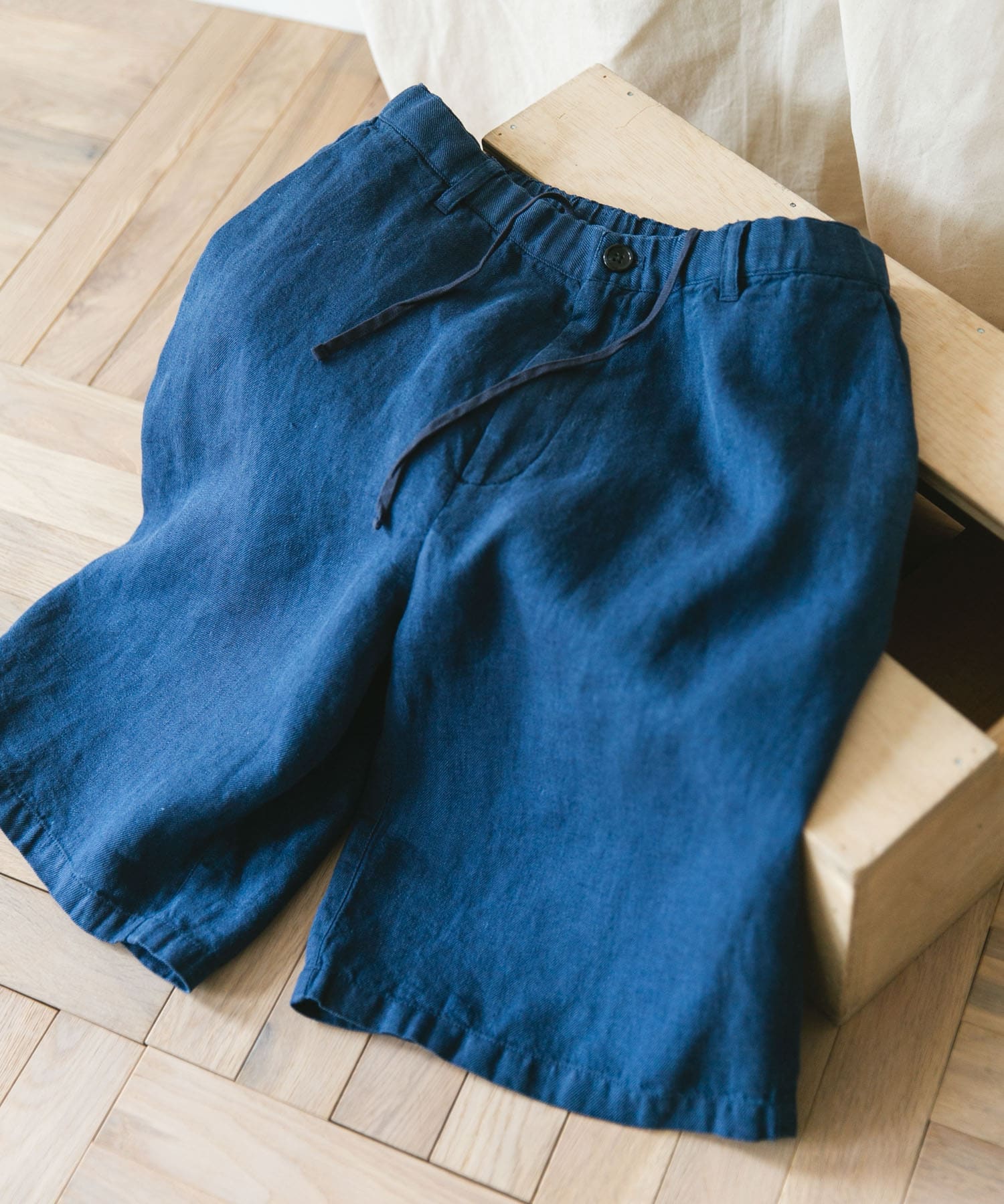 ツイルリネン イージーショーツ INDIGO M