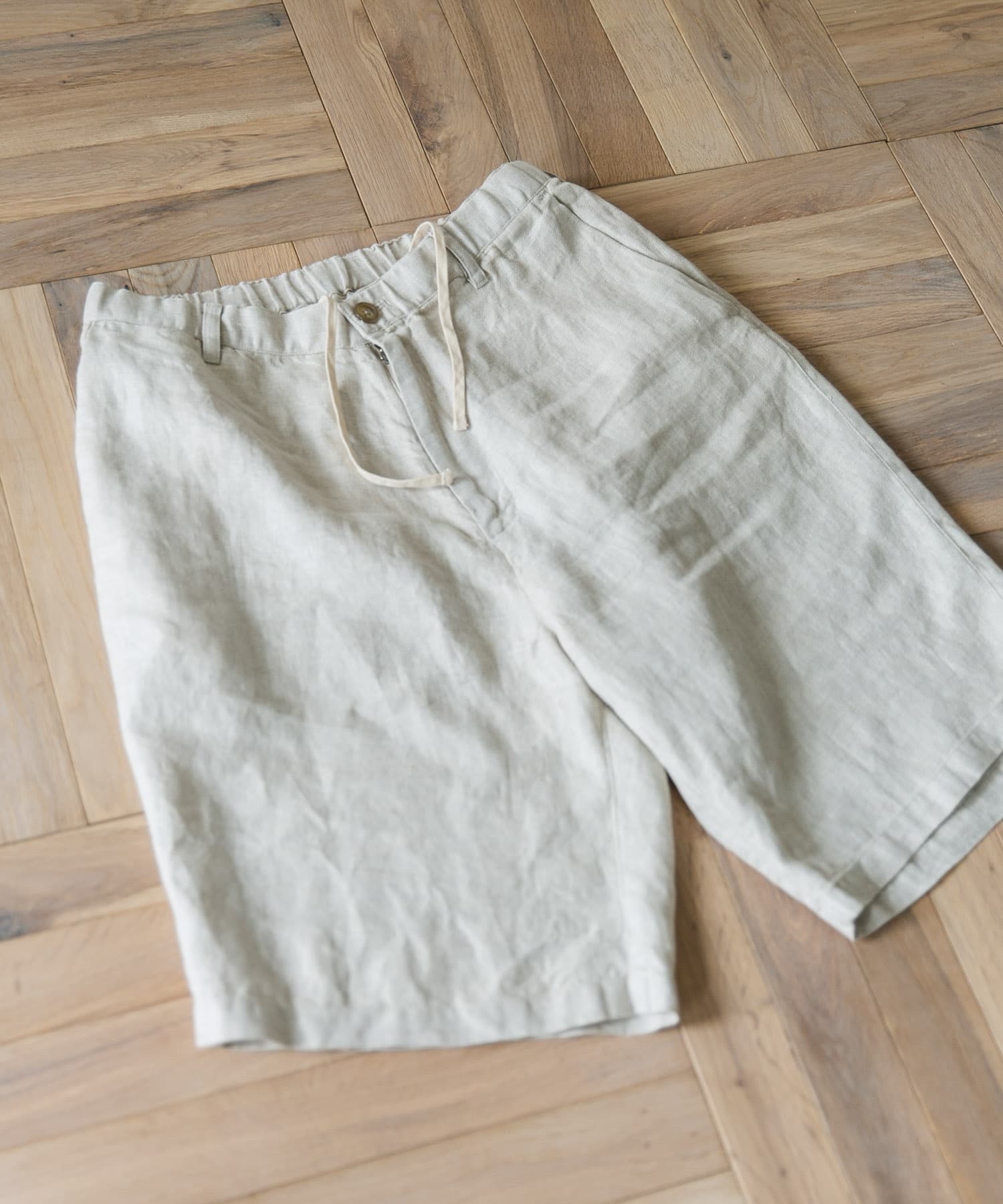 ツイルリネン イージーショーツ ECRU M