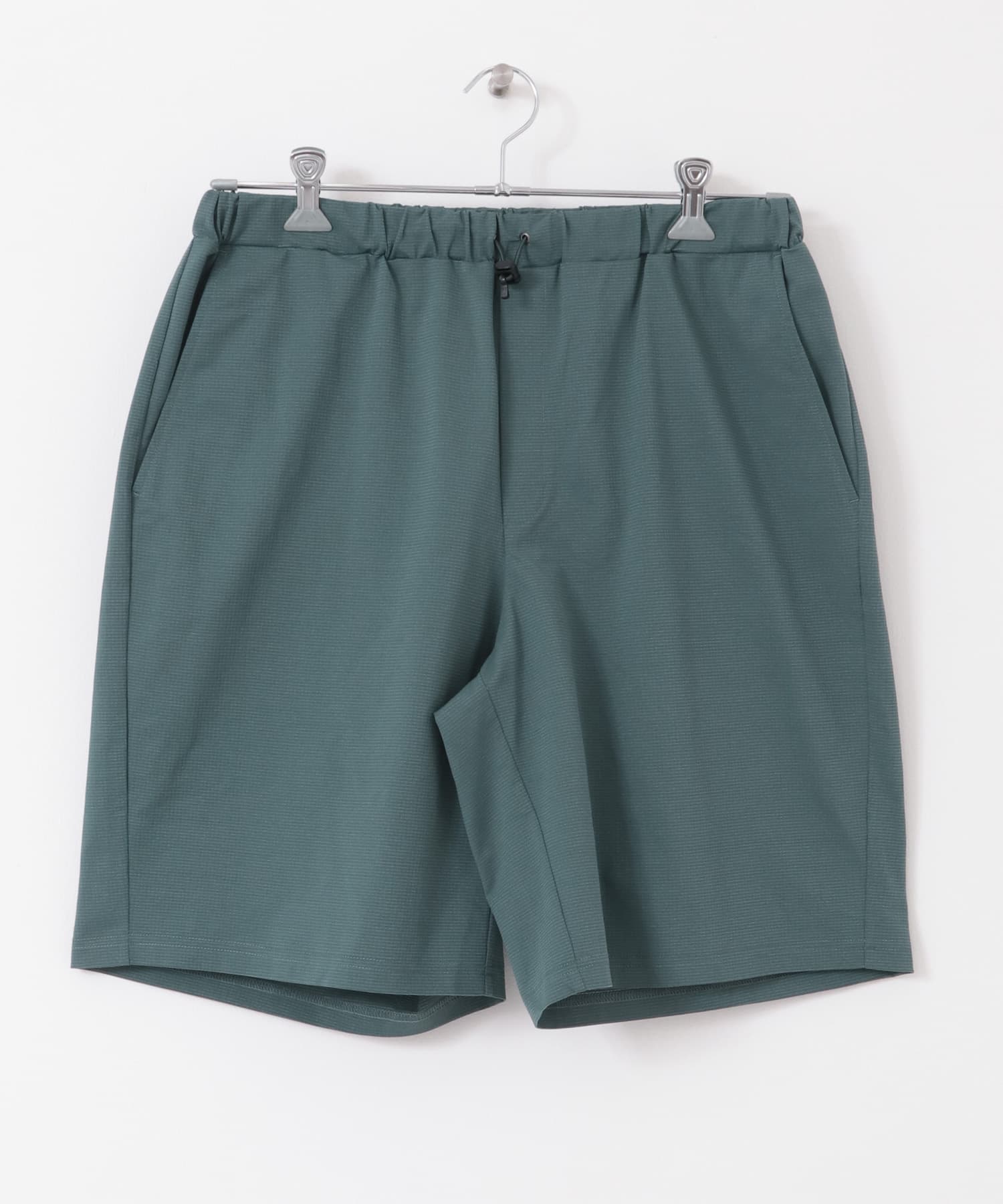 『吸水速乾/接触冷感/イージーケア』クイックドライ ワッフルメッシュ ショーツ BLUE GREEN M
