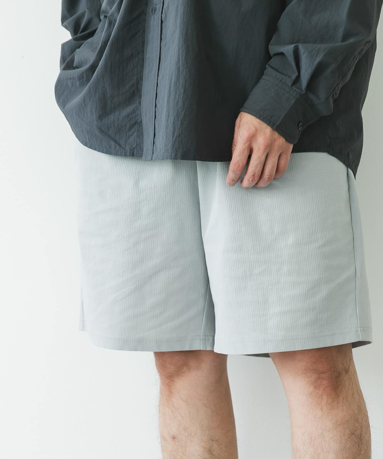 『吸水速乾/接触冷感/イージーケア』クイックドライ ワッフルメッシュ ショーツ