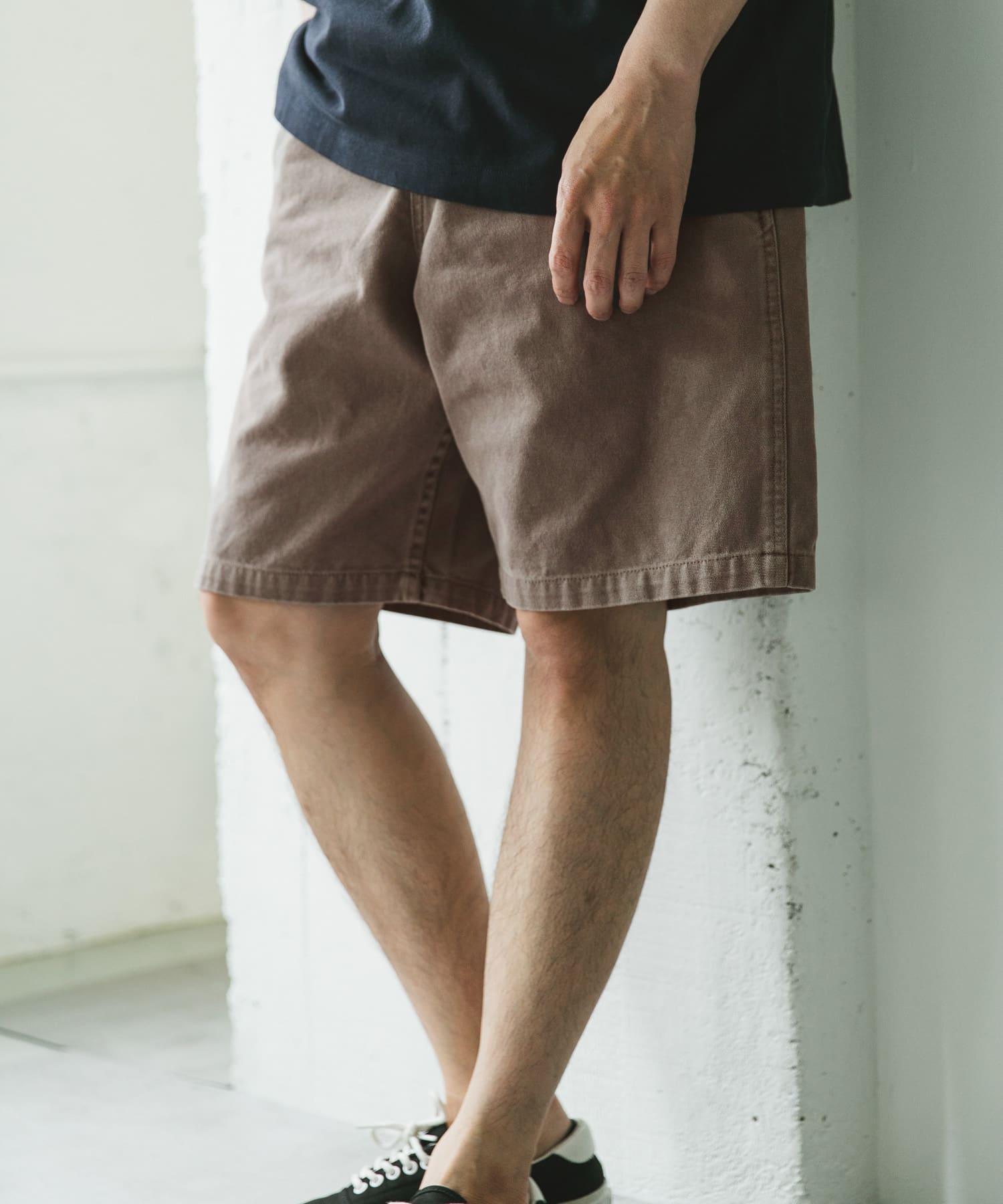 ガーメントダイダックワイドショーツ