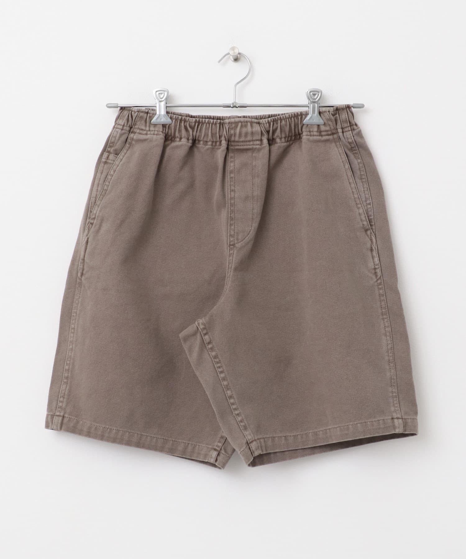 ガーメントダイダックワイドショーツ BROWN M