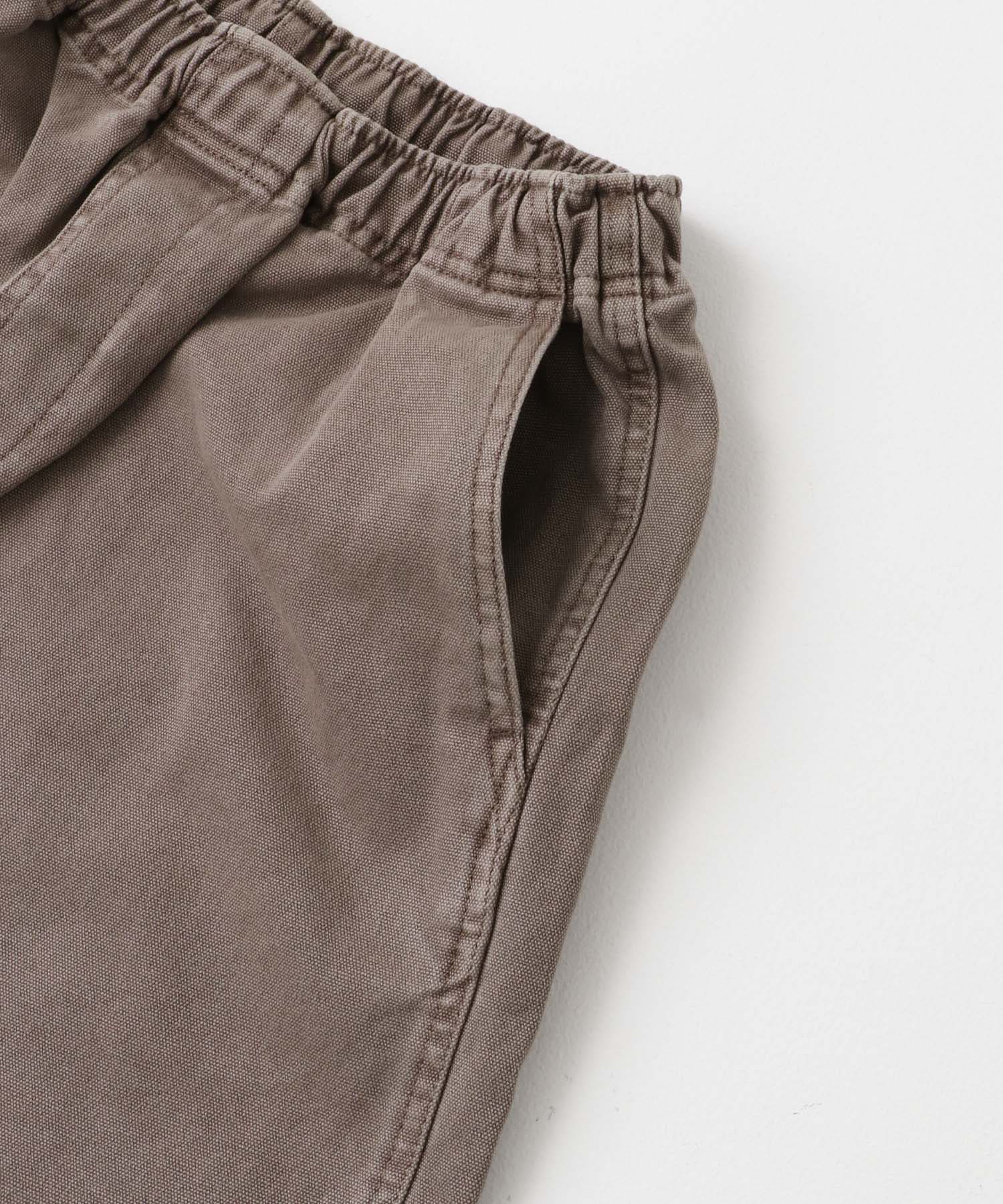 ガーメントダイダックワイドショーツ BROWN M