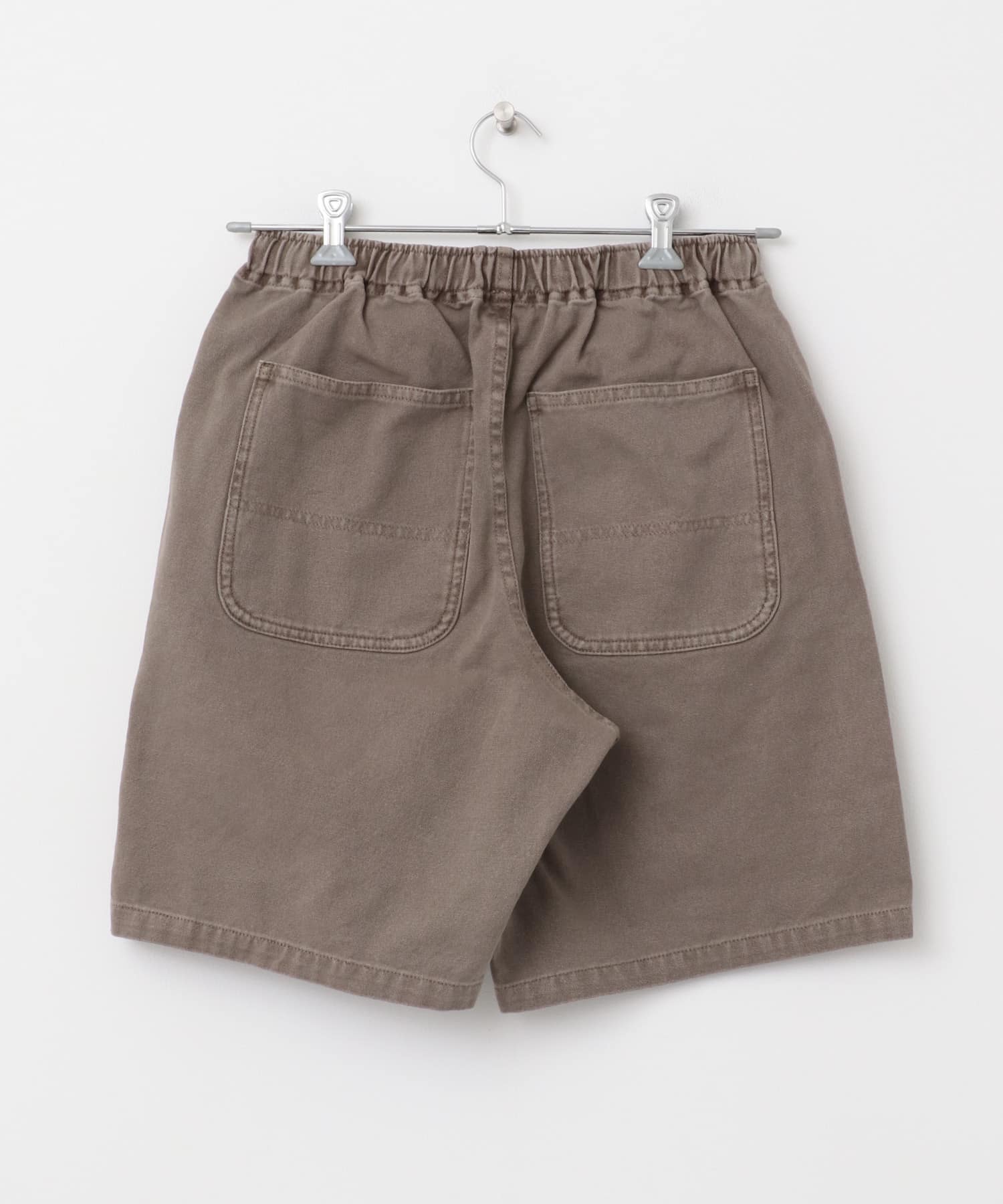 ガーメントダイダックワイドショーツ BROWN M