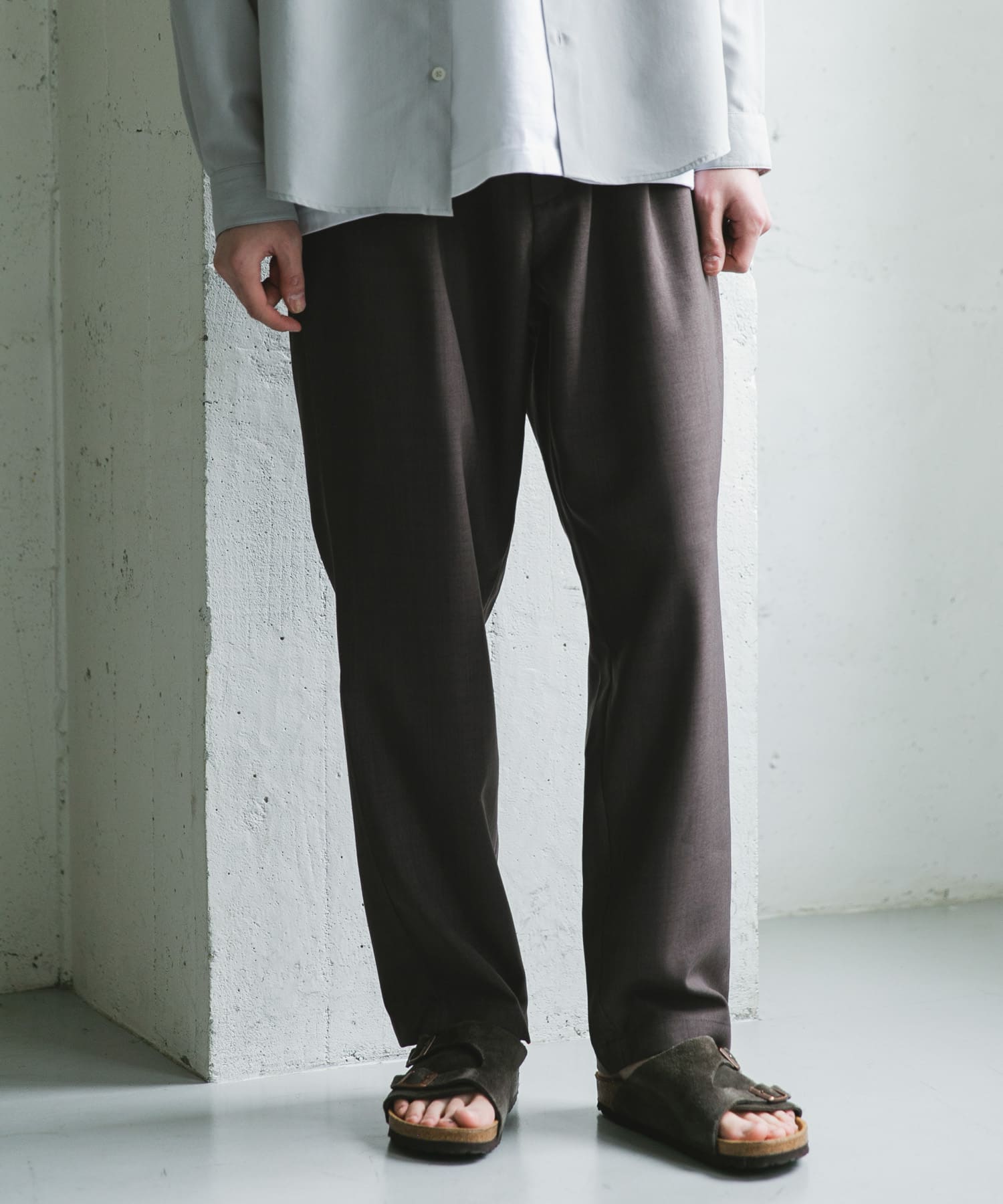 『イージーケア/速乾』リネンライクイージートラウザー