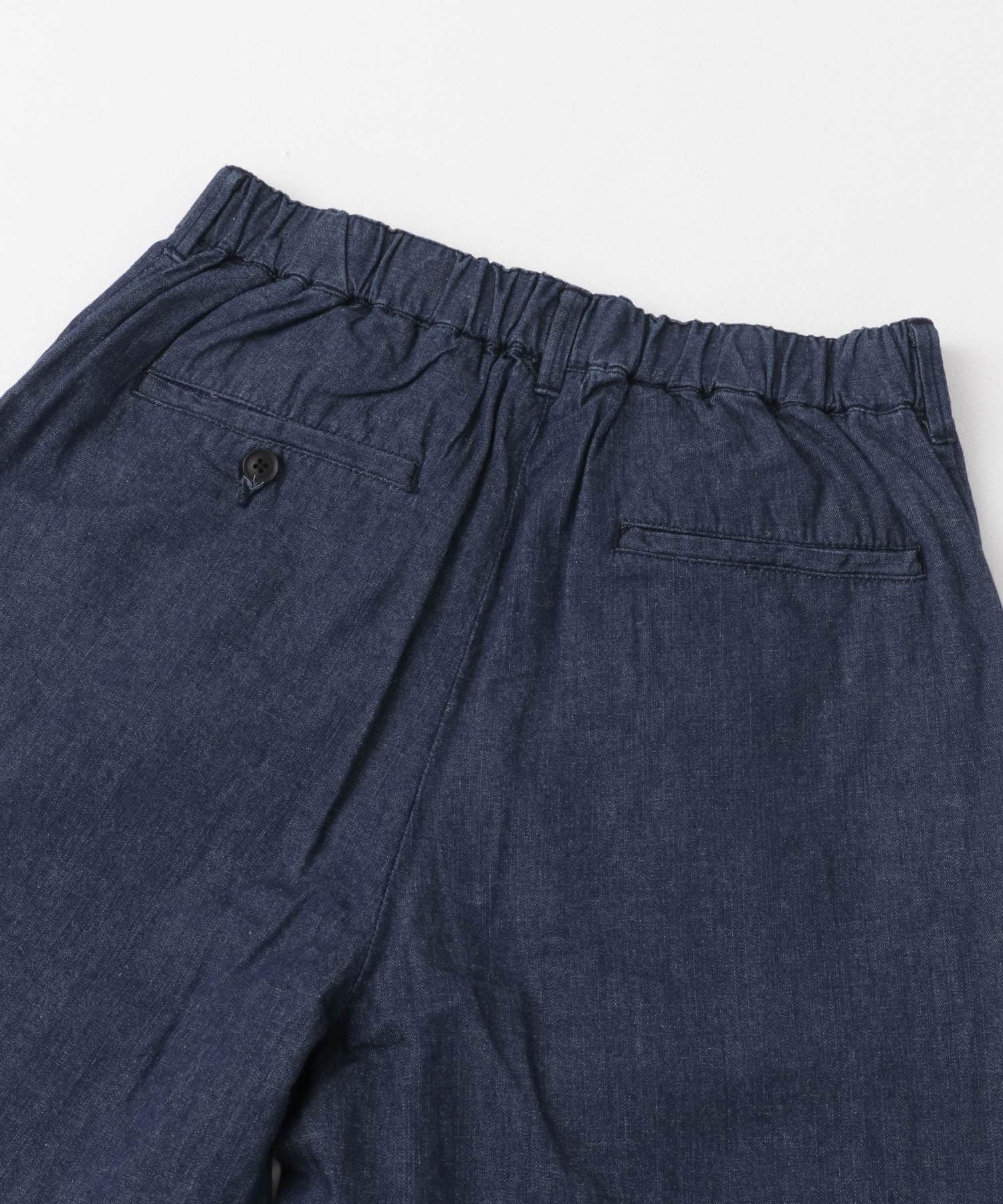 リネンブレンドデニム イージートラウザー INDIGO M
