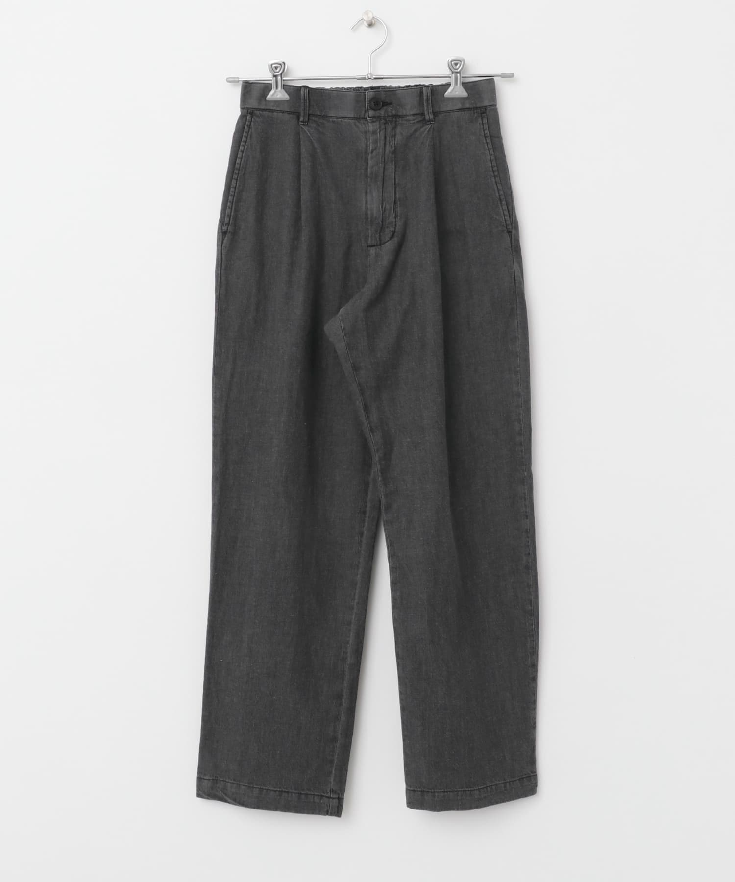 リネンブレンドデニム イージートラウザー BLACK USED M