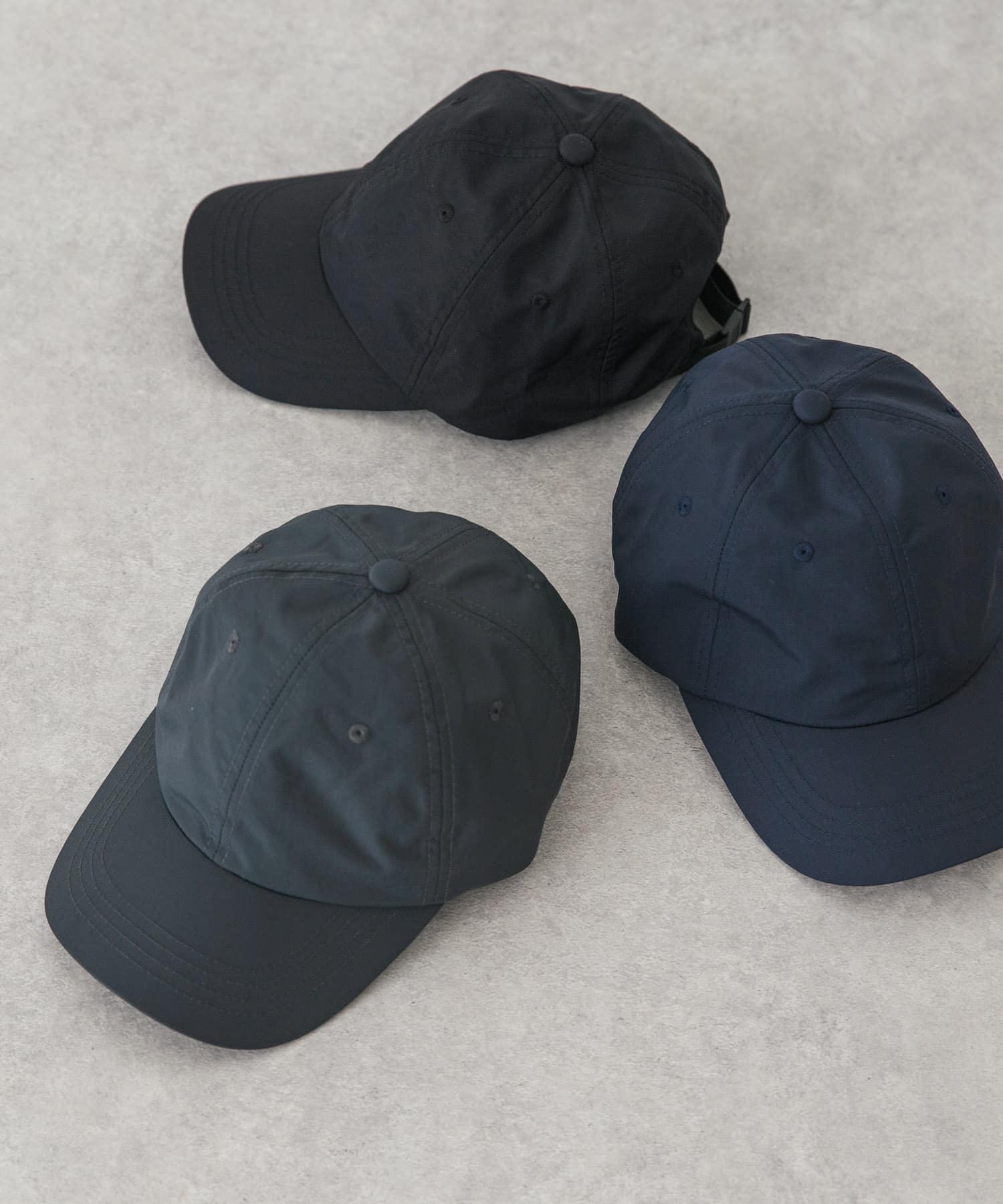 デルフィナイロンキャップ BLACK -