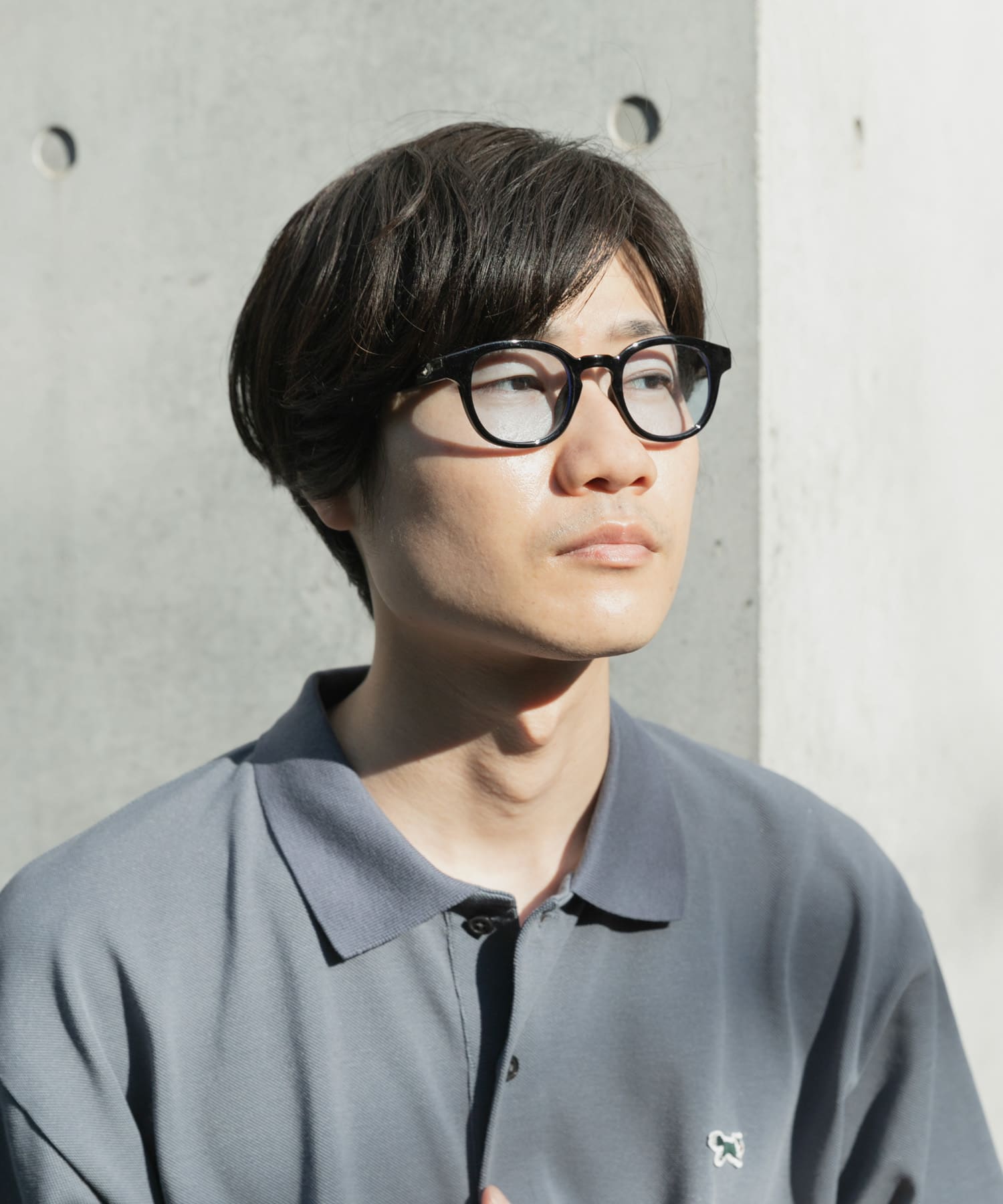 ウェリントンサングラス BLK/BLUE -