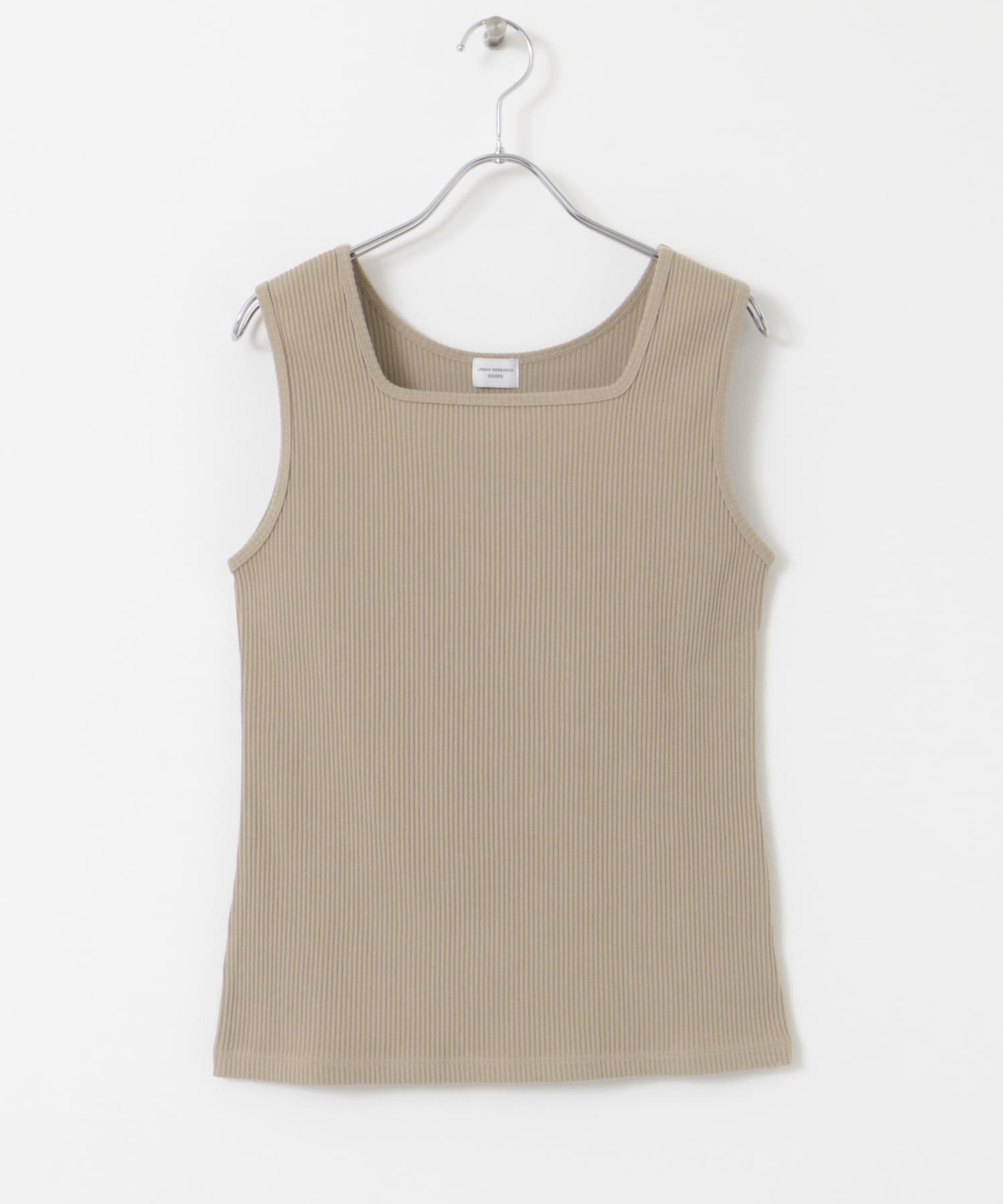 針抜きテレコスクエアタンクトップ(M BLACK): トップス｜URBAN