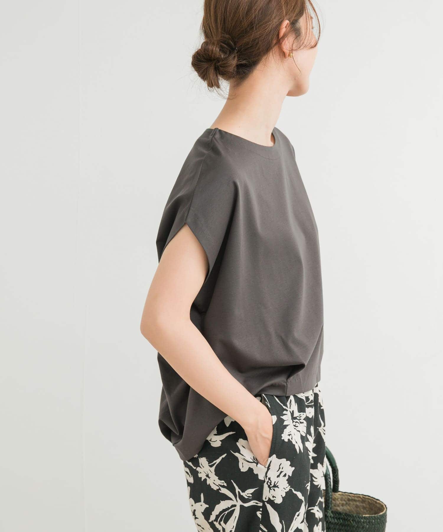 コットンバックタックフレンチプルオーバー(M MINT): トップス