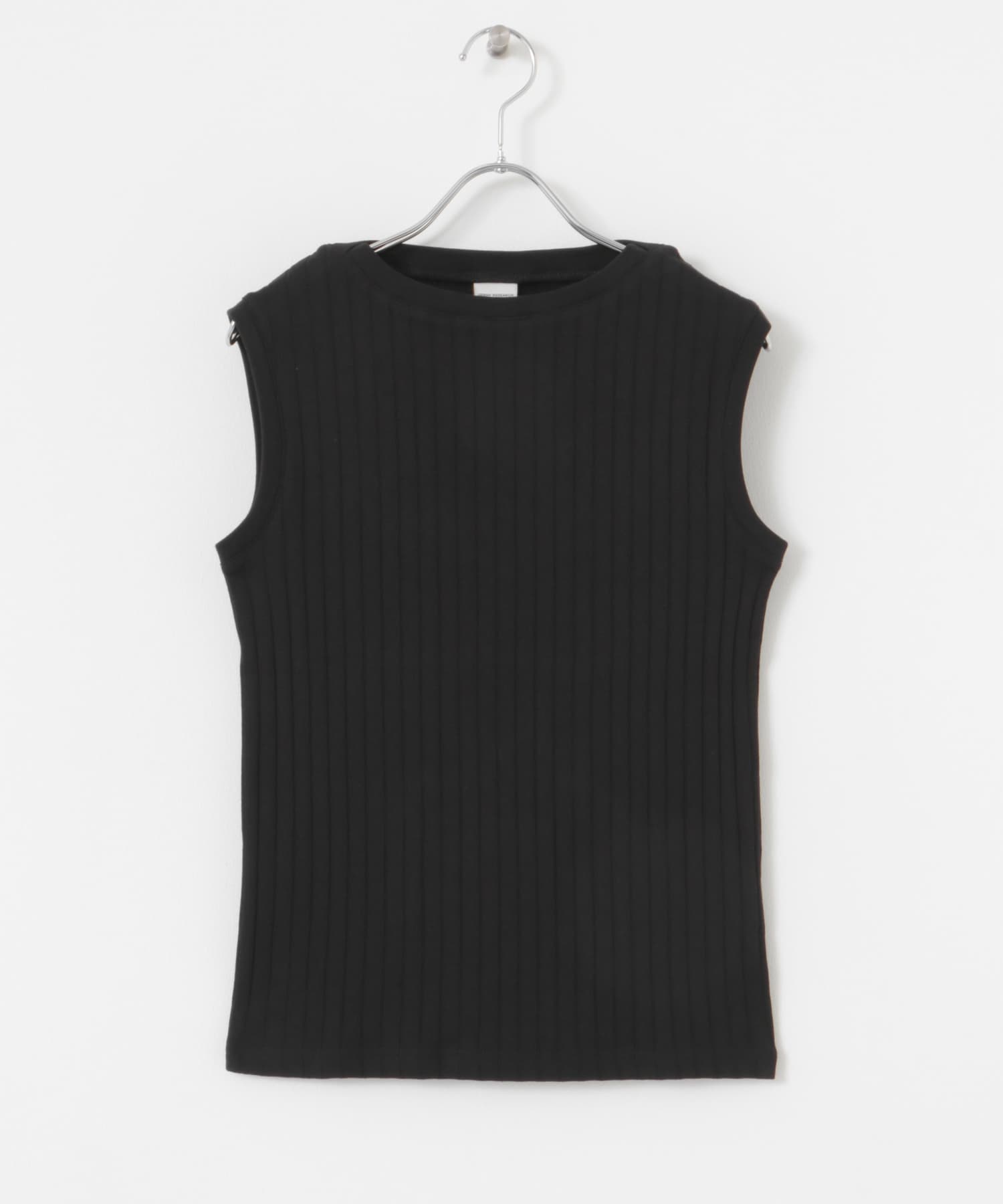 針抜きノースリーブカットソー BLACK M