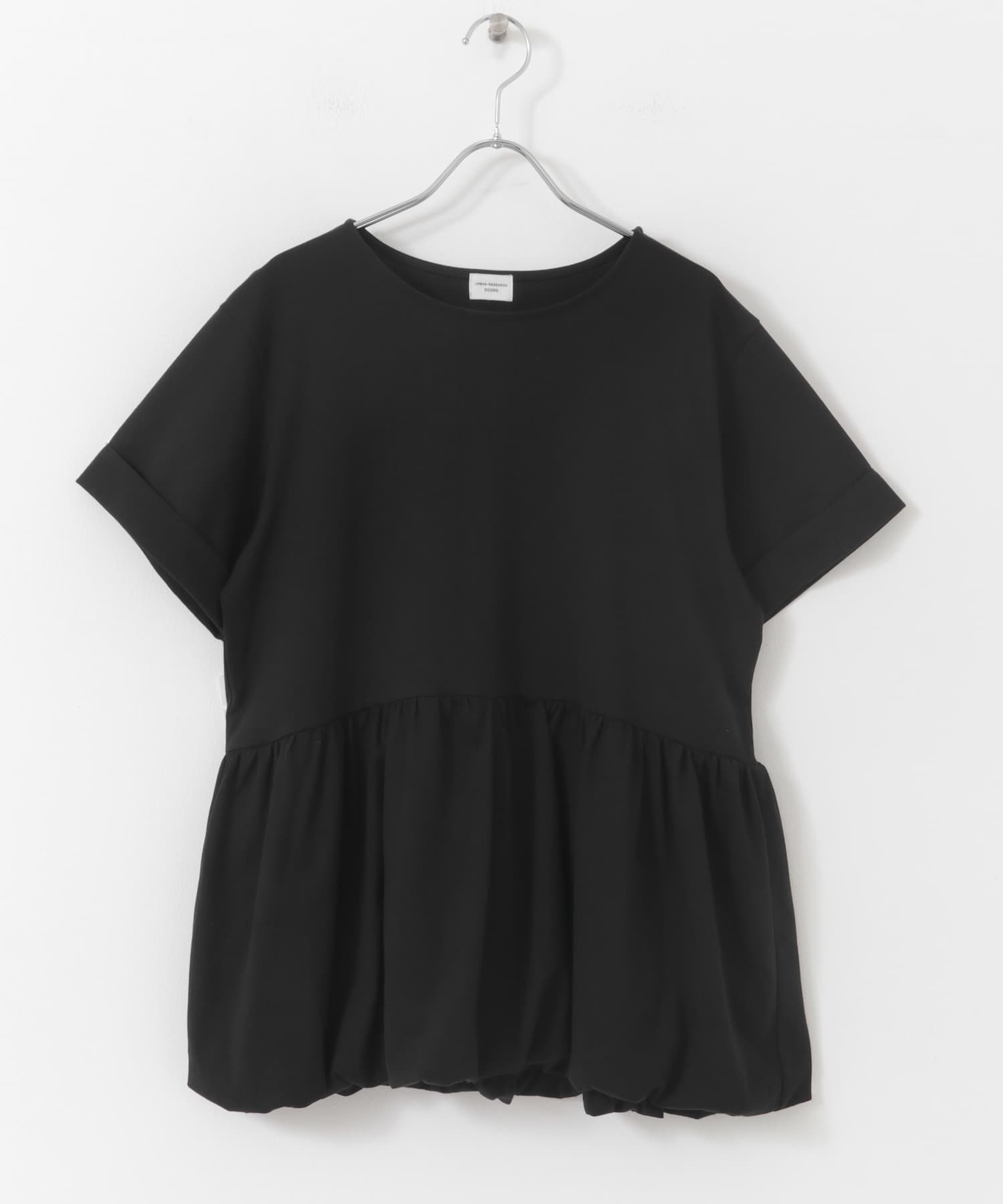 ペプラムバルーンTシャツ BLACK M