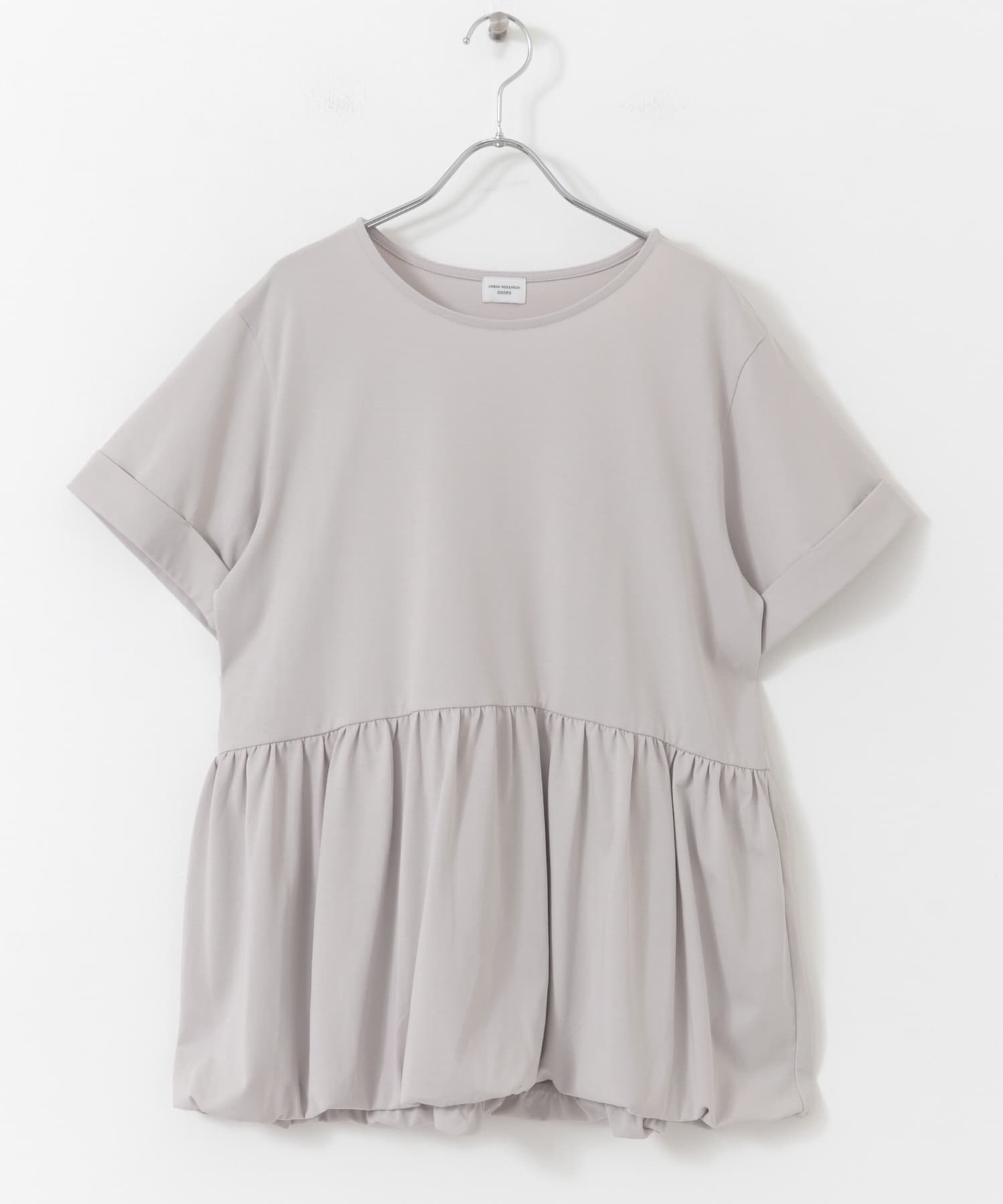 ペプラムバルーンTシャツ L.GRAY M