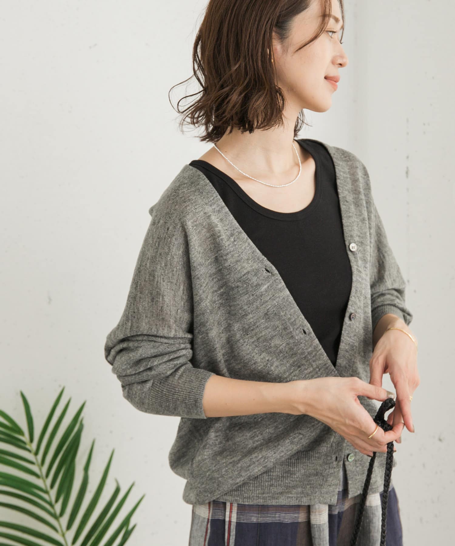 リネンVネックカーディガン(M L/GRAY): トップス｜URBAN RESEARCH公式