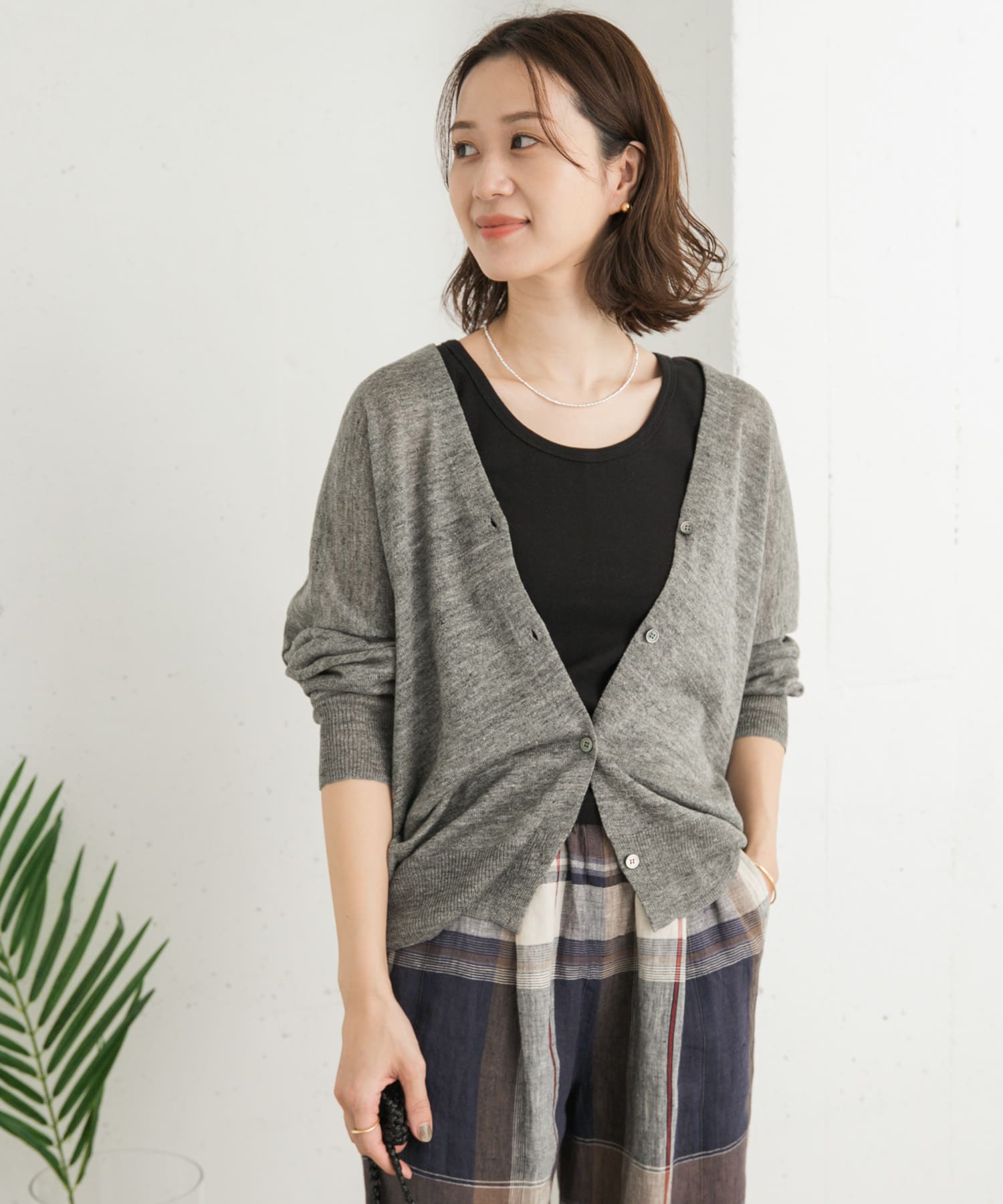 リネンVネックカーディガン(M L/GRAY): トップス｜URBAN RESEARCH公式
