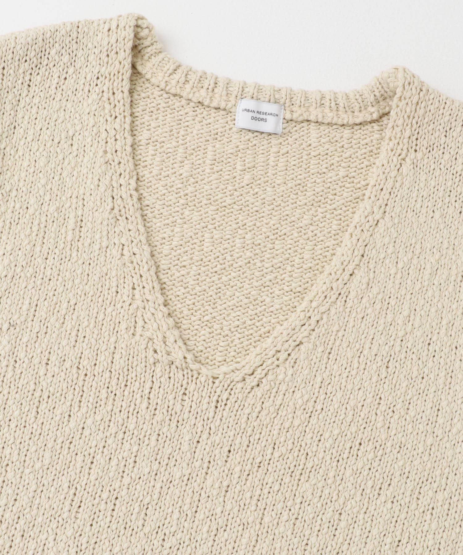 コットンブークレ深Vベスト NATURAL M