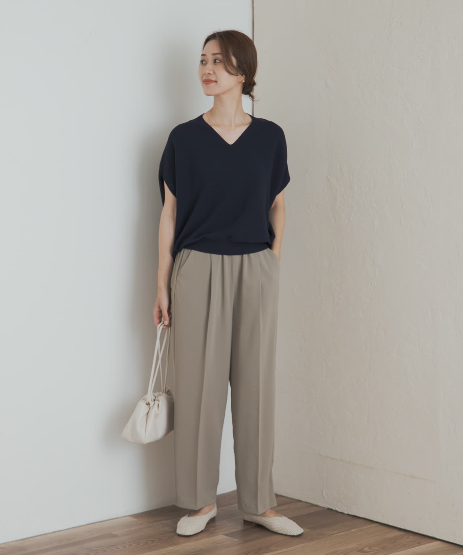 MUSE URBAN Vネック ニット ブラウン リネン混 MUSE URBAN Vネック ニット ブラウン リネン混 Vネックニット17