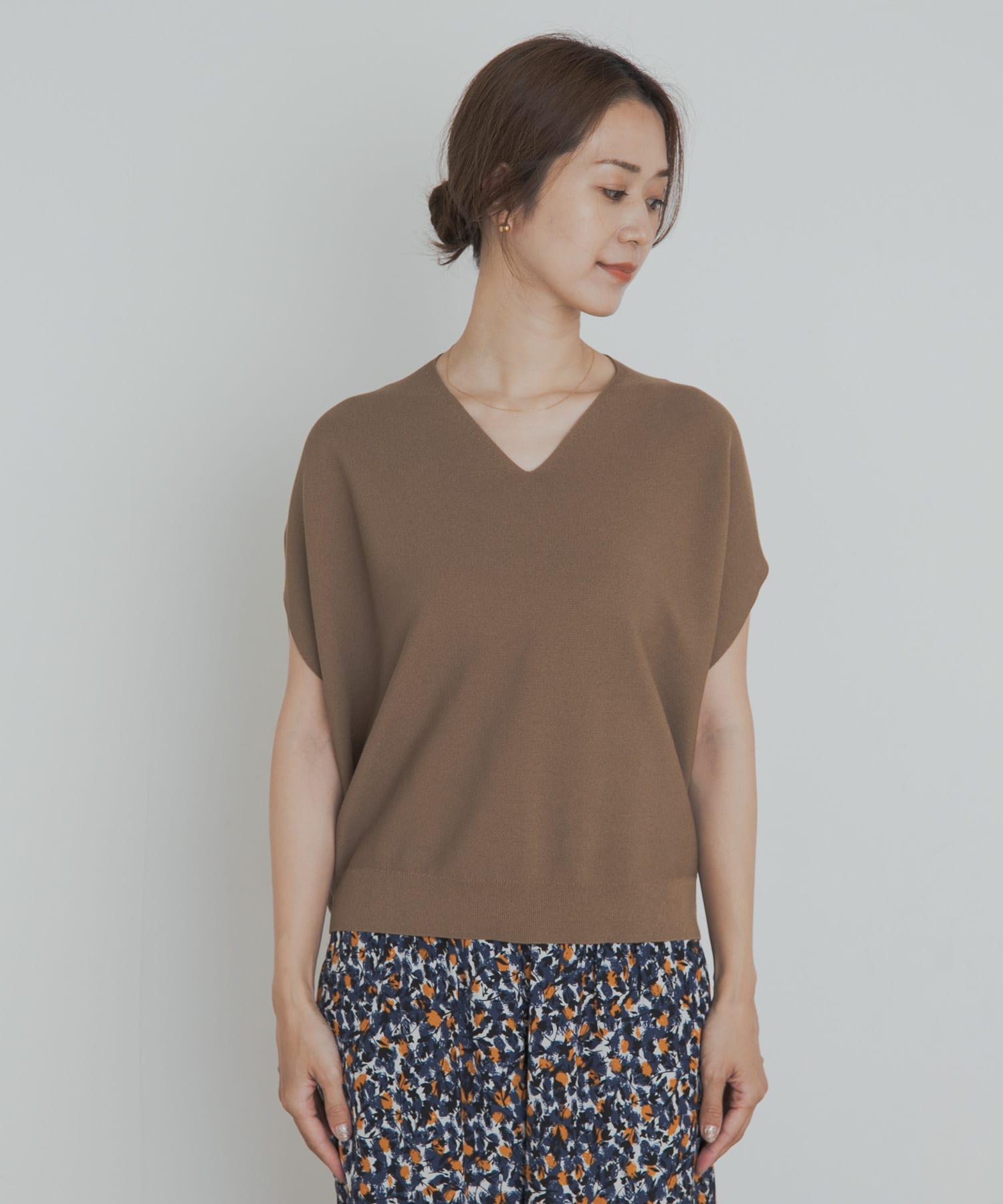MUSE URBAN Vネック ニット ブラウン リネン混 MUSE URBAN Vネック ニット ブラウン リネン混 Vネックニット17