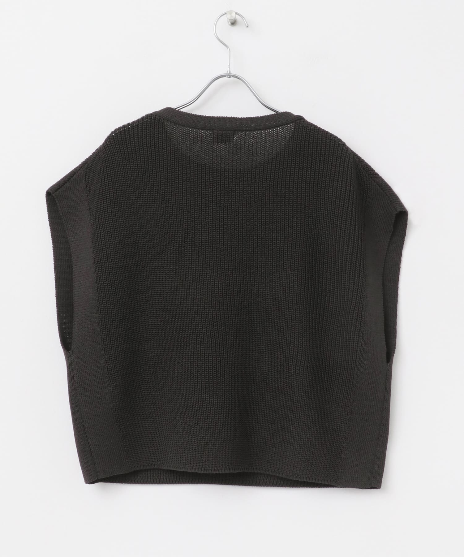 リネンライクニットプルオーバー CHARCOAL M
