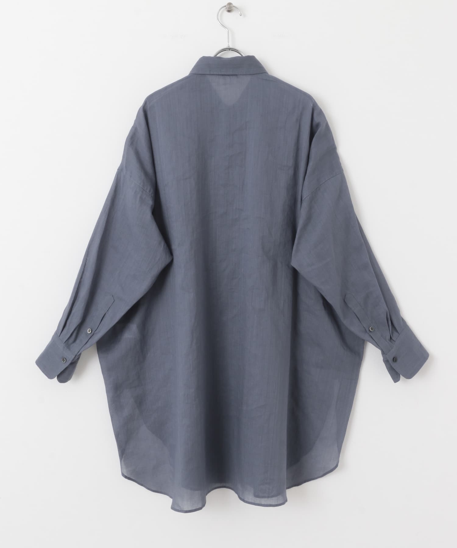 ラミーコットンビックシャツ BLUE M
