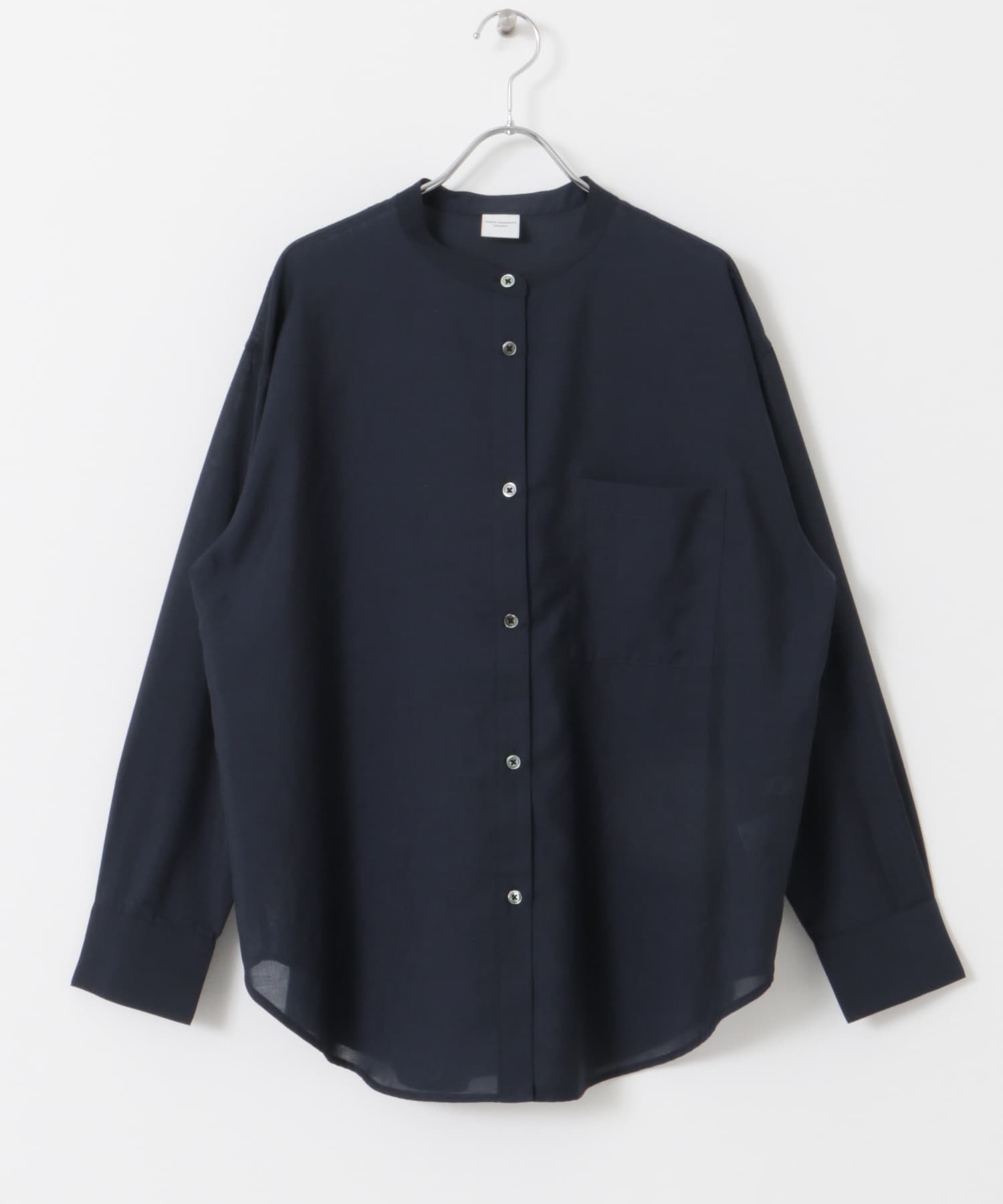 『再入荷』『UR TECH』バンドカラーシャツ NAVY M