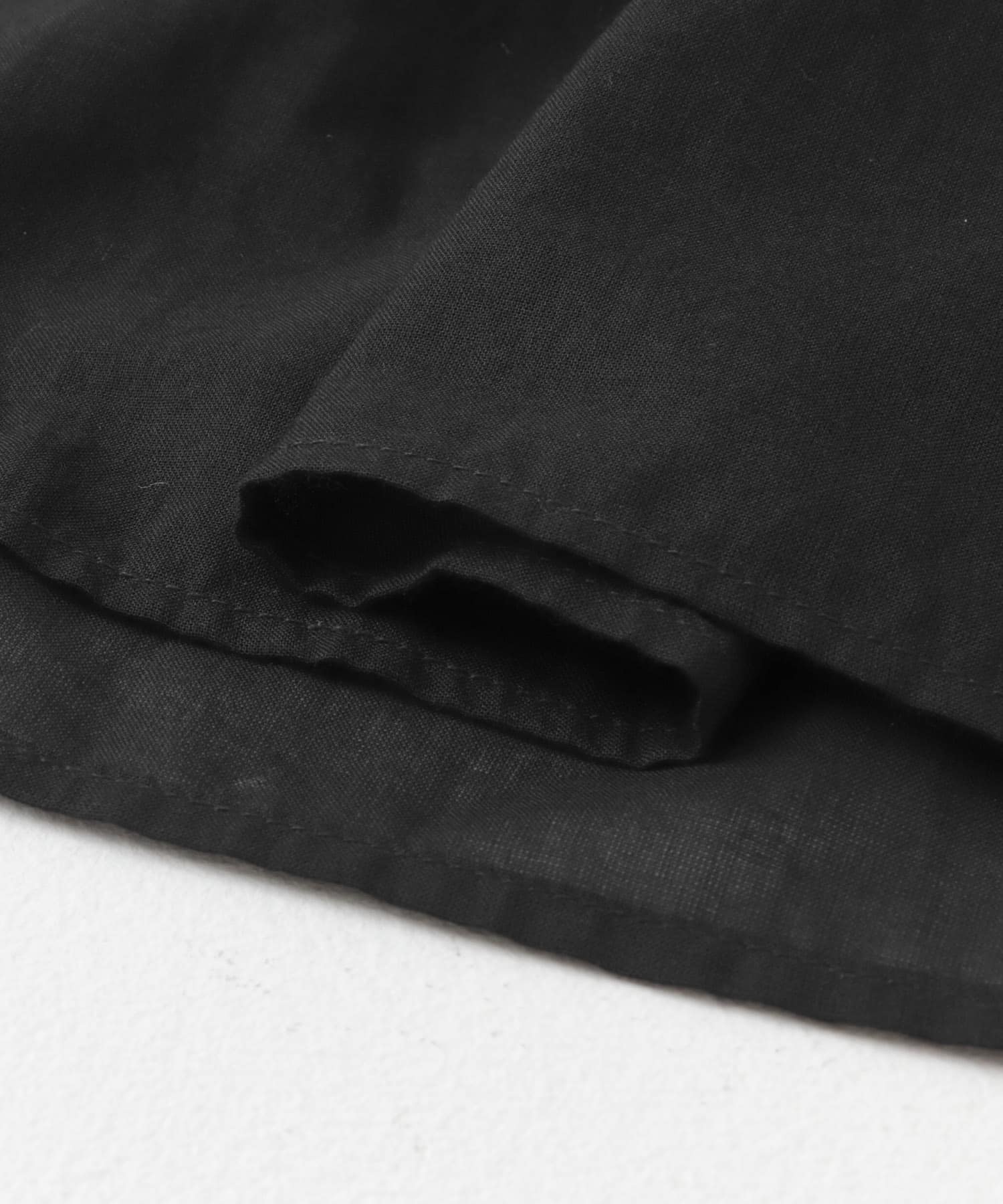 コットンボイルVネックチュニック BLACK M