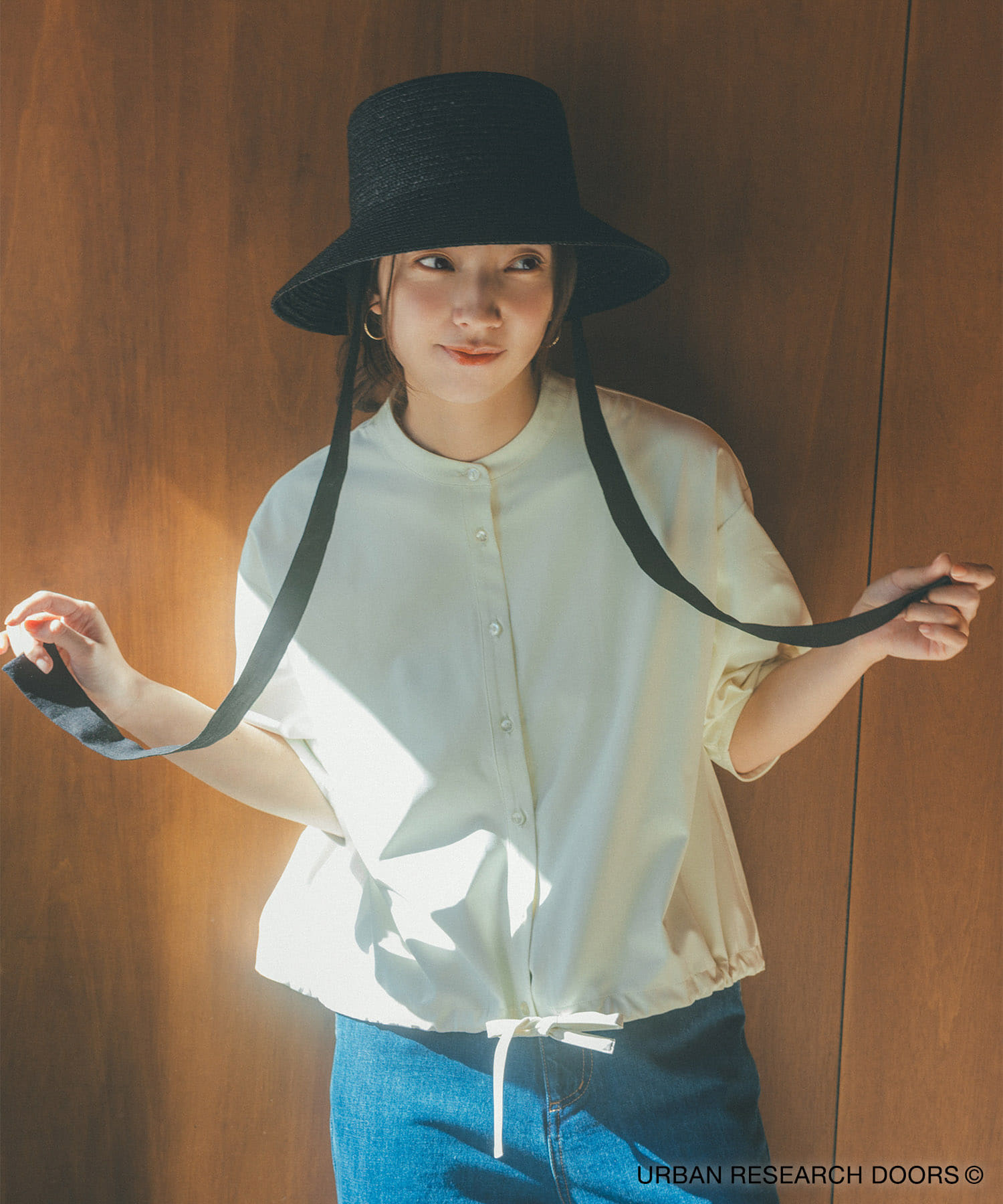 『仁村紗和さん着用』『UR TECH』サマシェアドロストブラウス