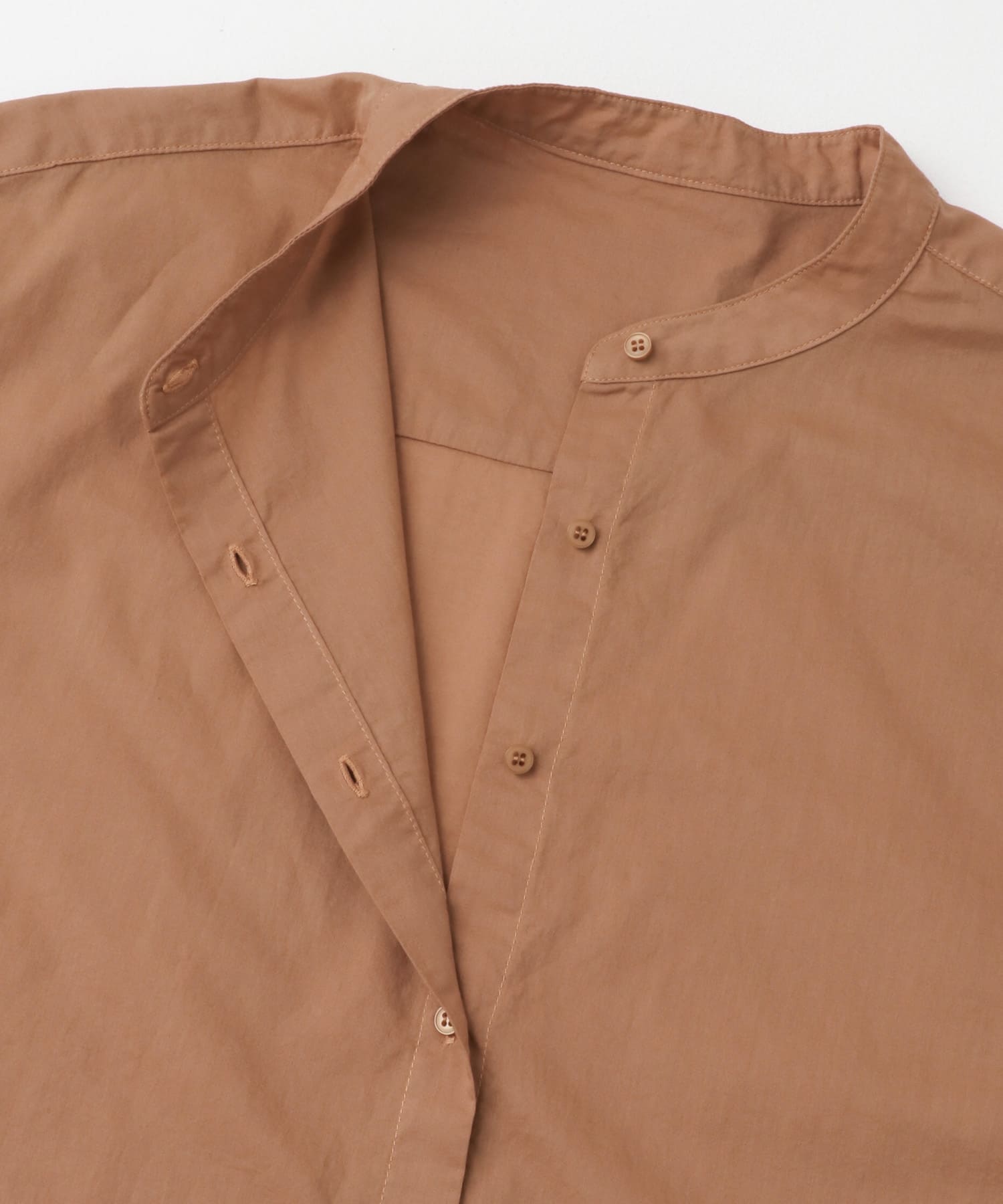 製品染めロールスリーブブラウス ORANGE M