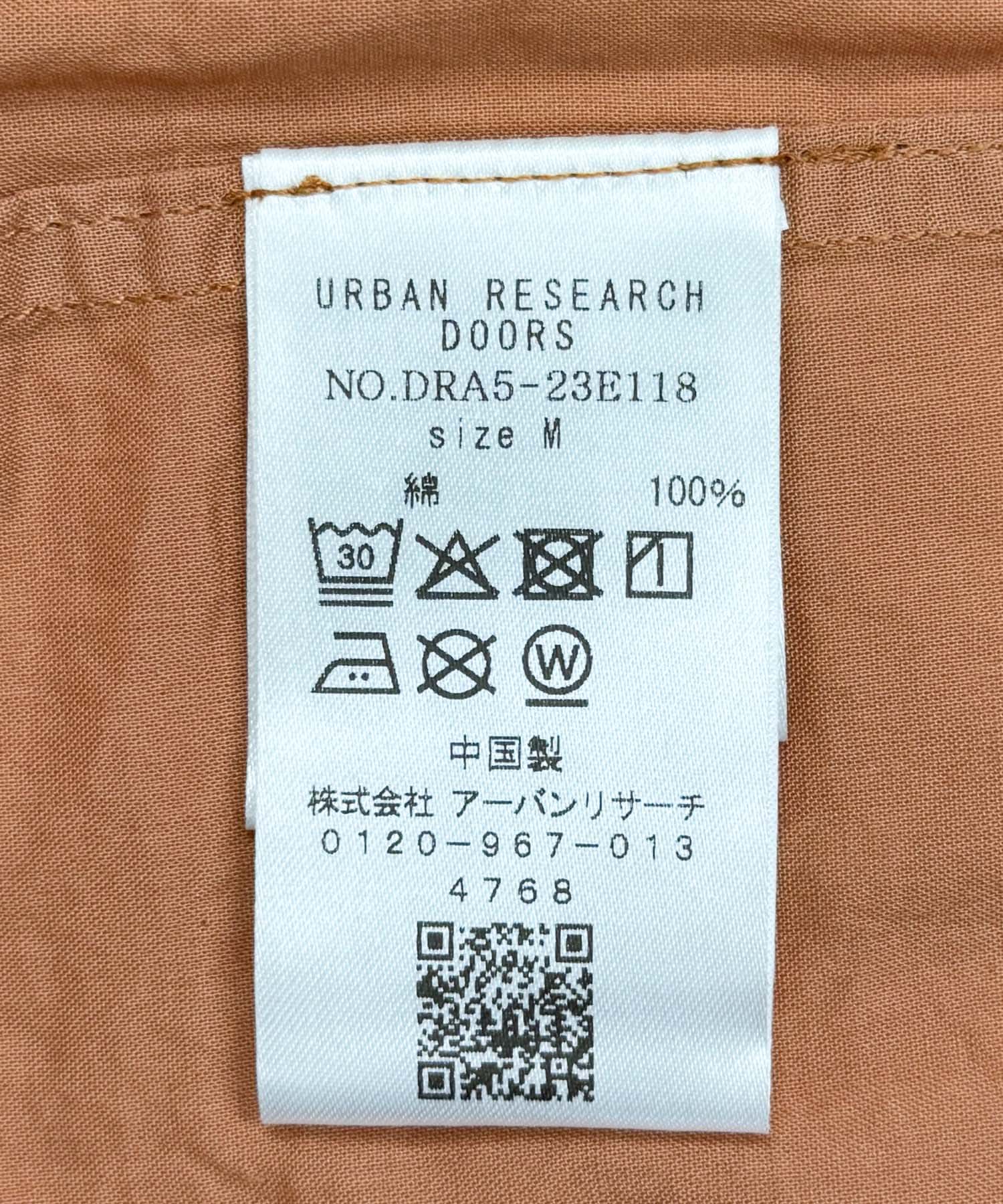 製品染めロールスリーブブラウス ORANGE M