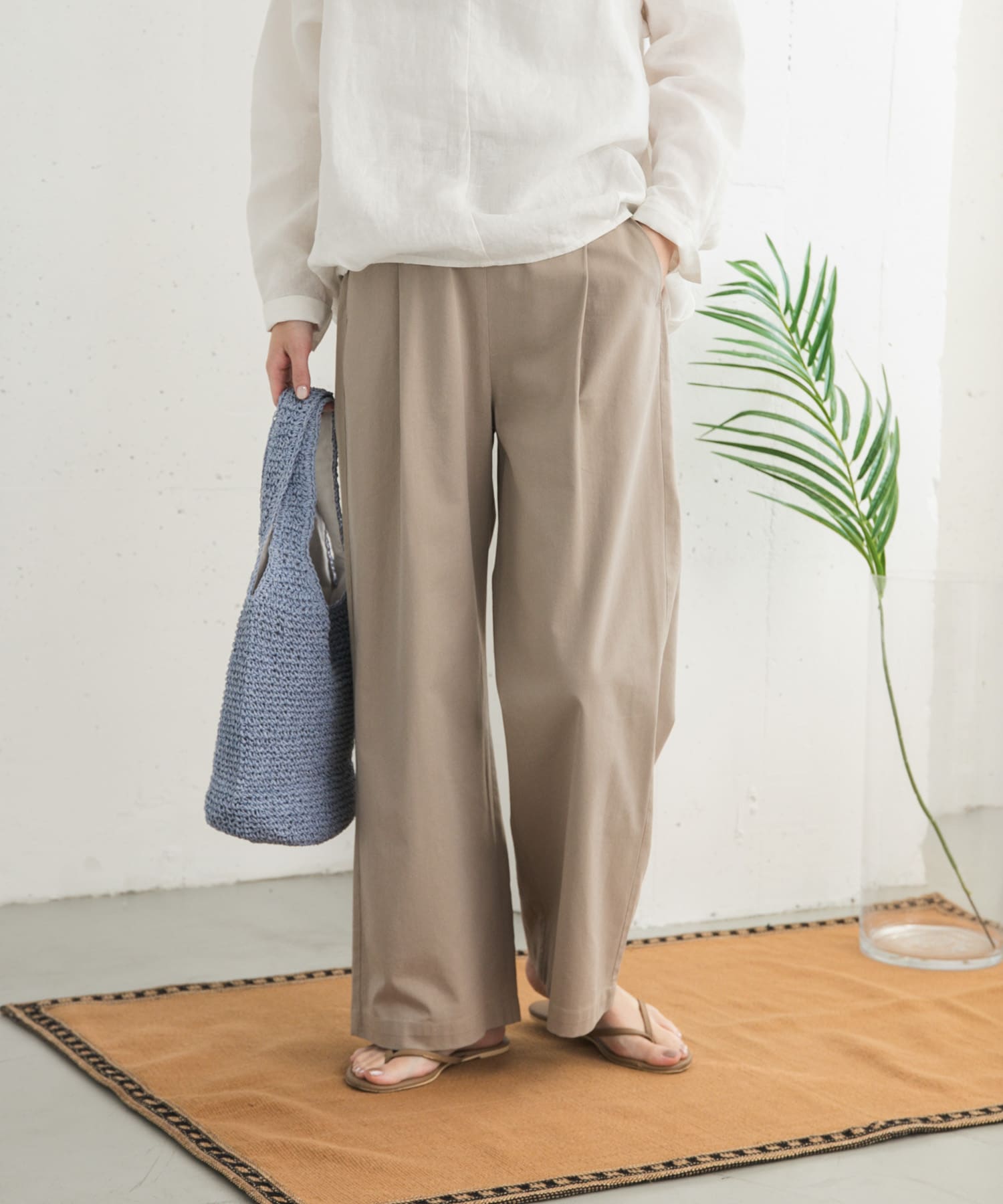 『再入荷』レーヨンコットンイージーパンツ