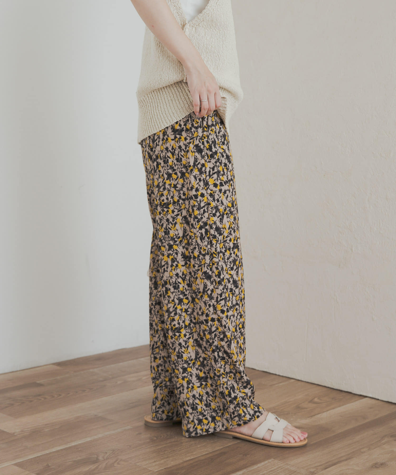 接触冷感/吸水速乾/イージーケア』フラワープリントドライタッチ