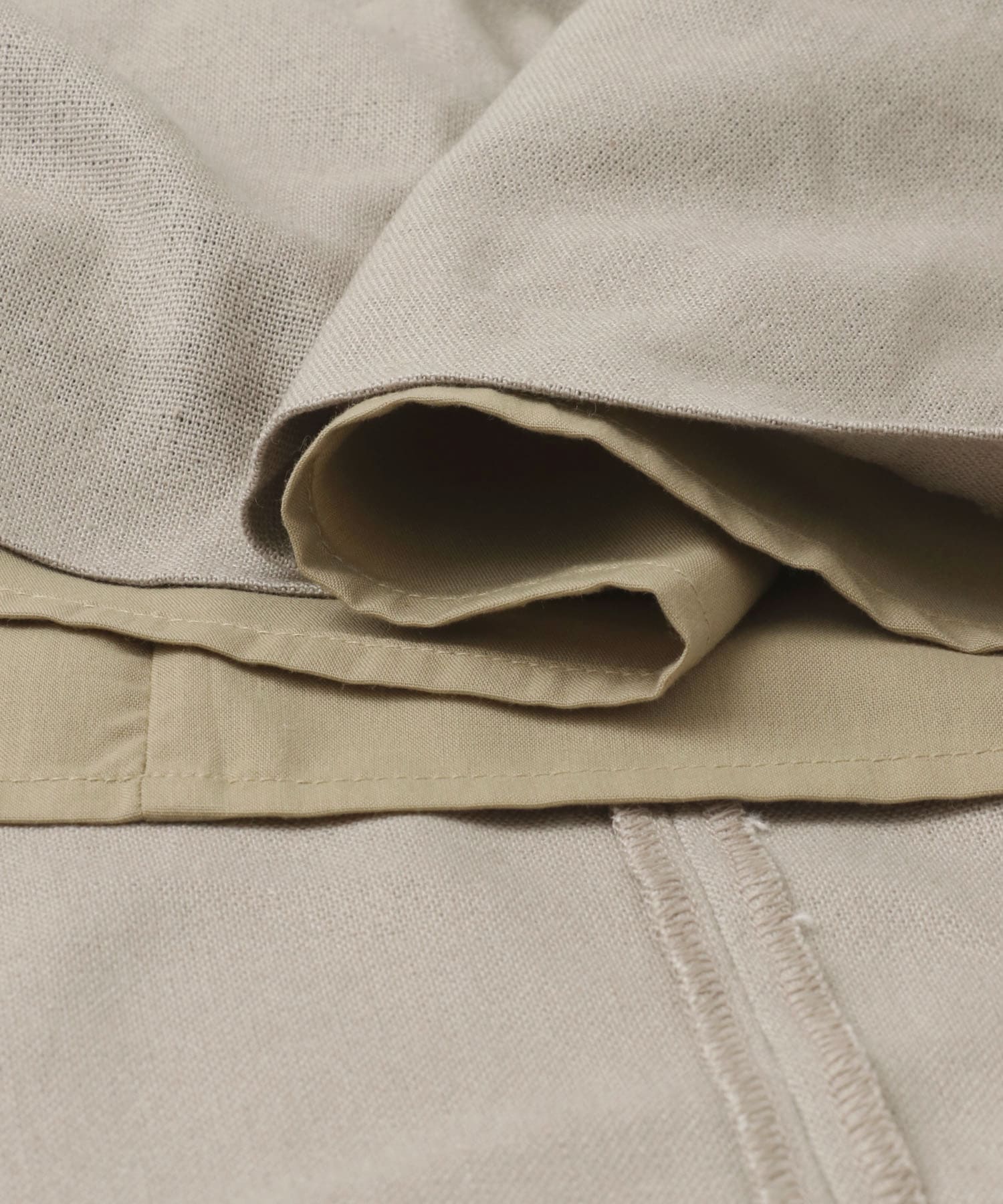 麻混レーヨンフレアスカート BEIGE M