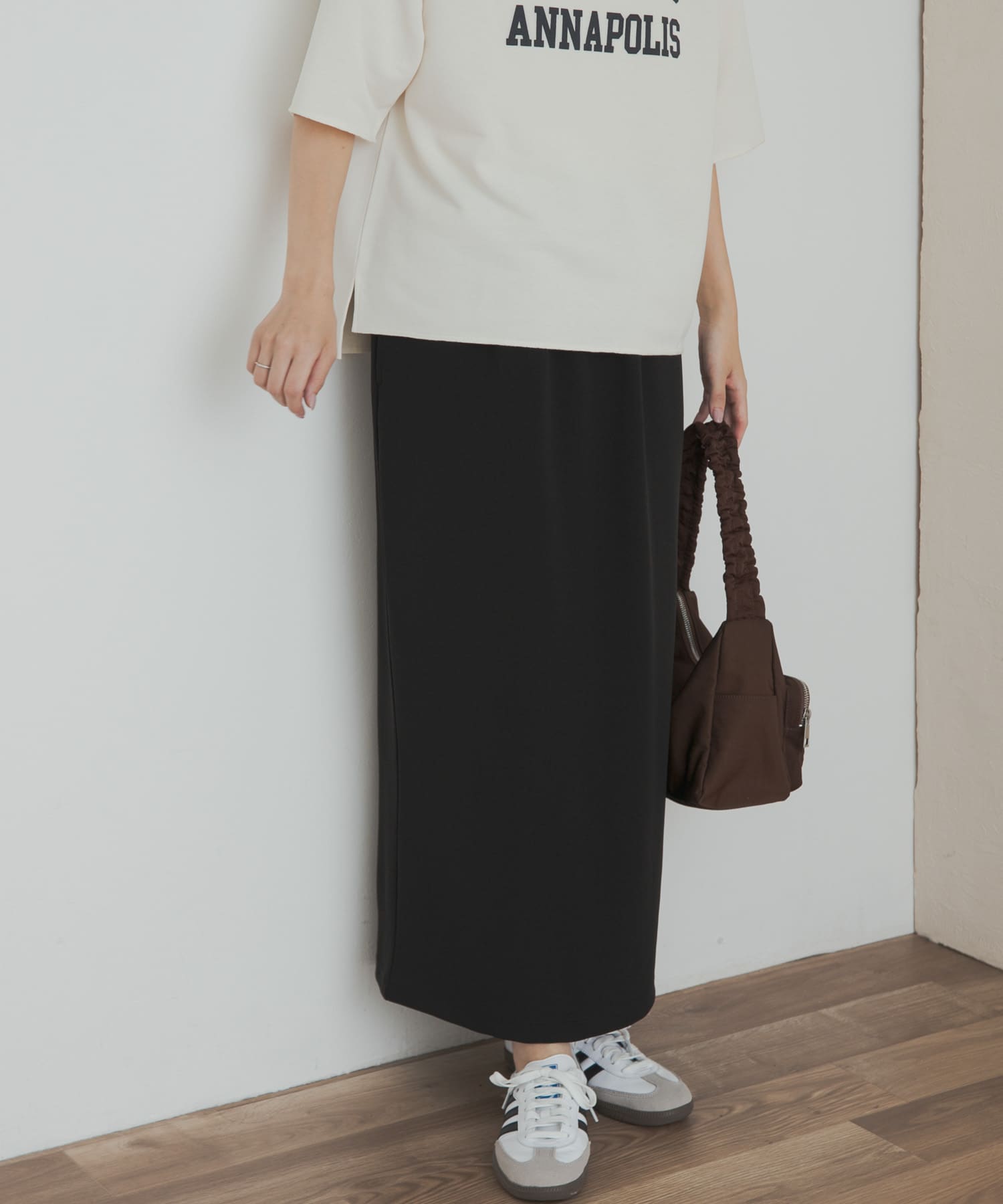 カットジョーゼットストレートスカート