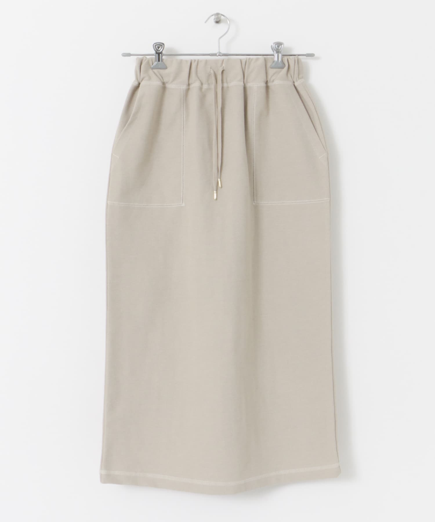 サイドポケットカットストレートスカート BEIGE M