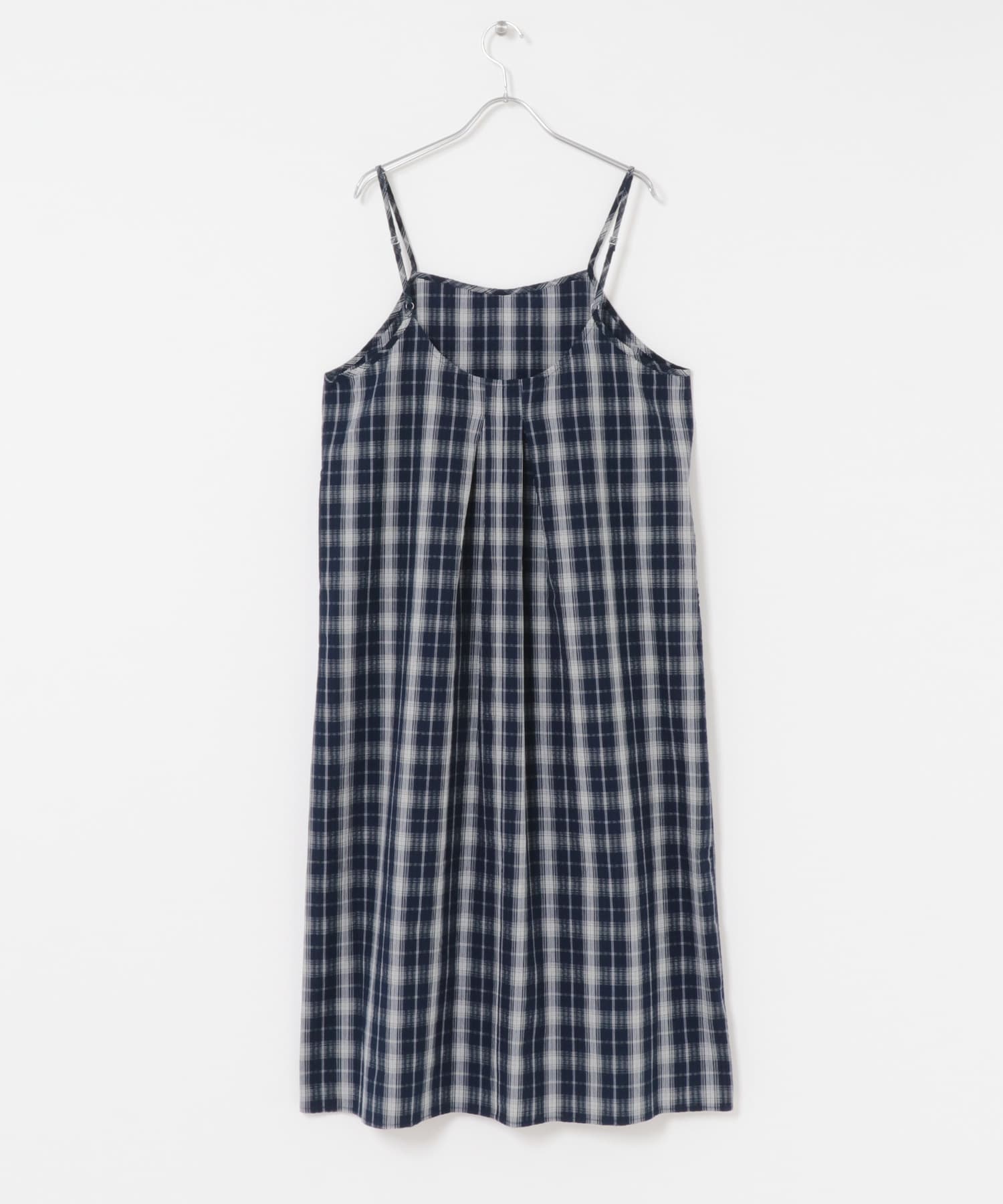 チェックキャミワンピース NAVY M