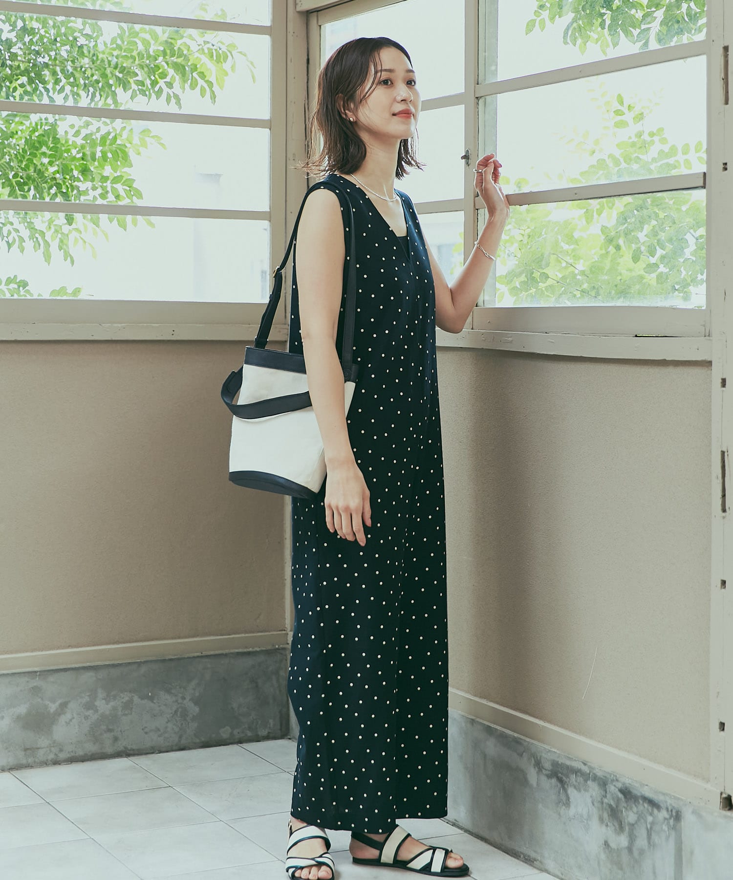 新品タグ付き　　DOORS リネンレーヨンドットオールインワン 新品タグ付き DOORS リネンレーヨンドットオールインワン - メルカリ