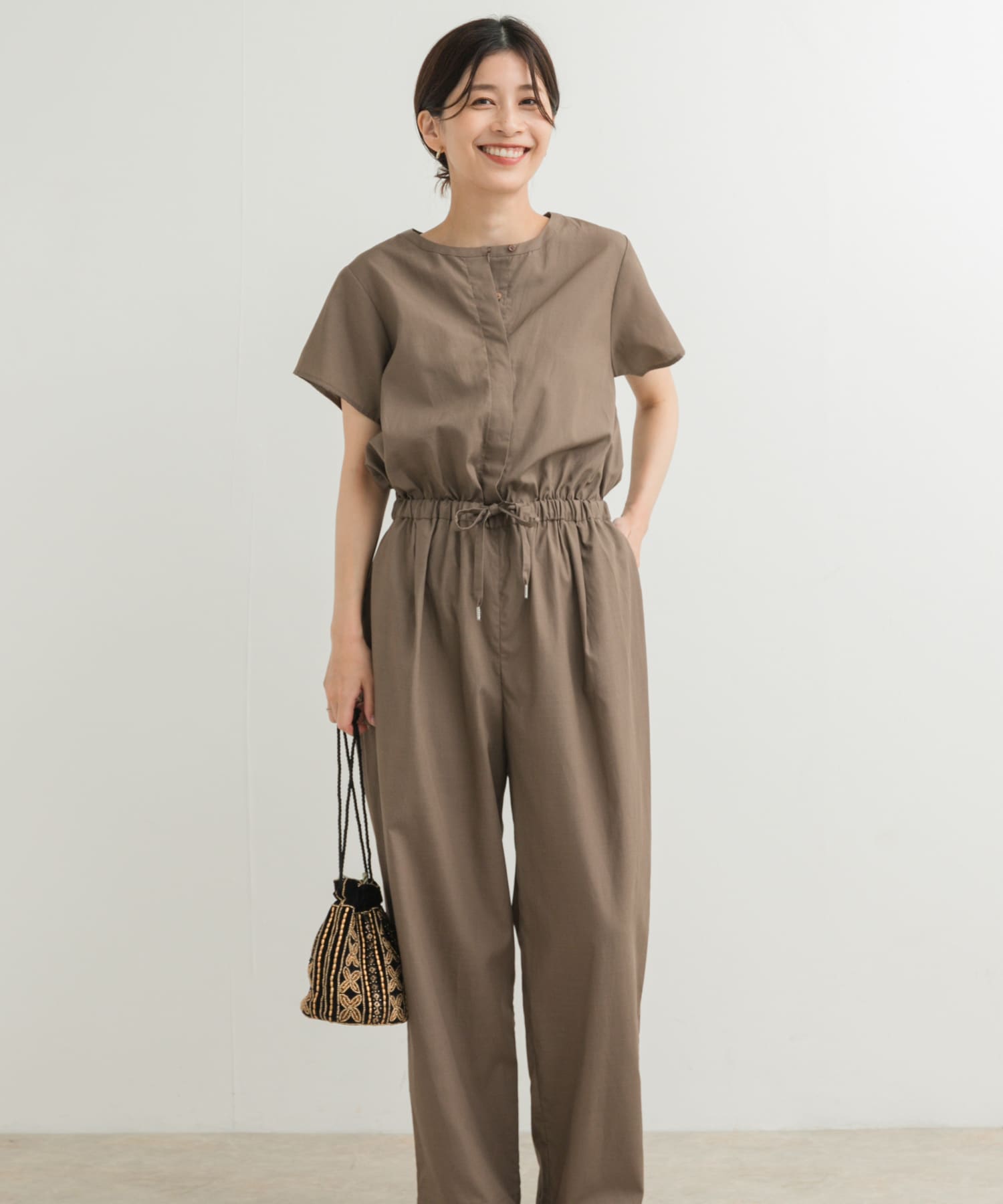 リネンMIXコンビネゾン(S BLACK): ボトム｜URBAN RESEARCH公式