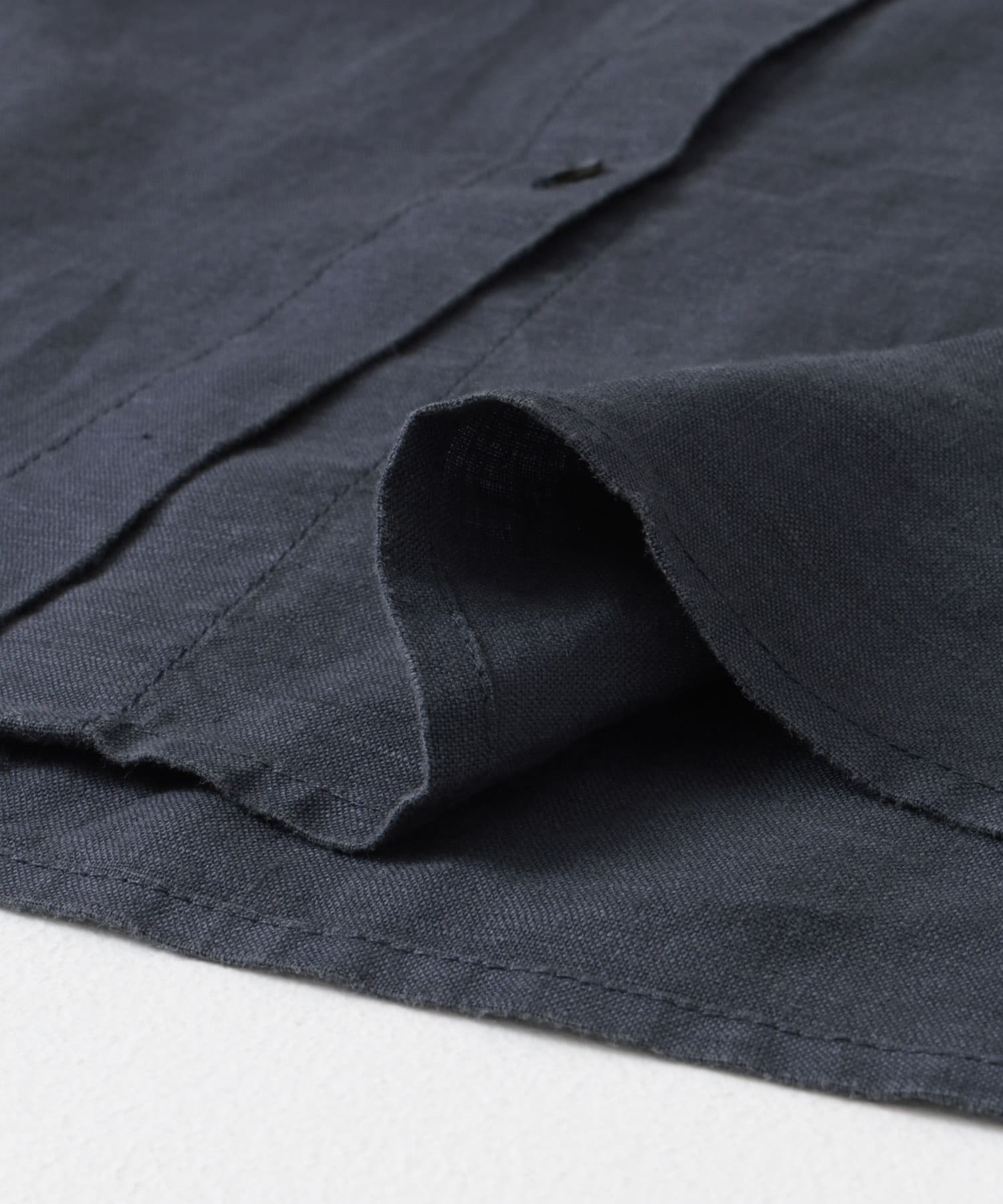 『WEB/一部店舗限定カラー』リネン半袖シャツワンピース NAVY M
