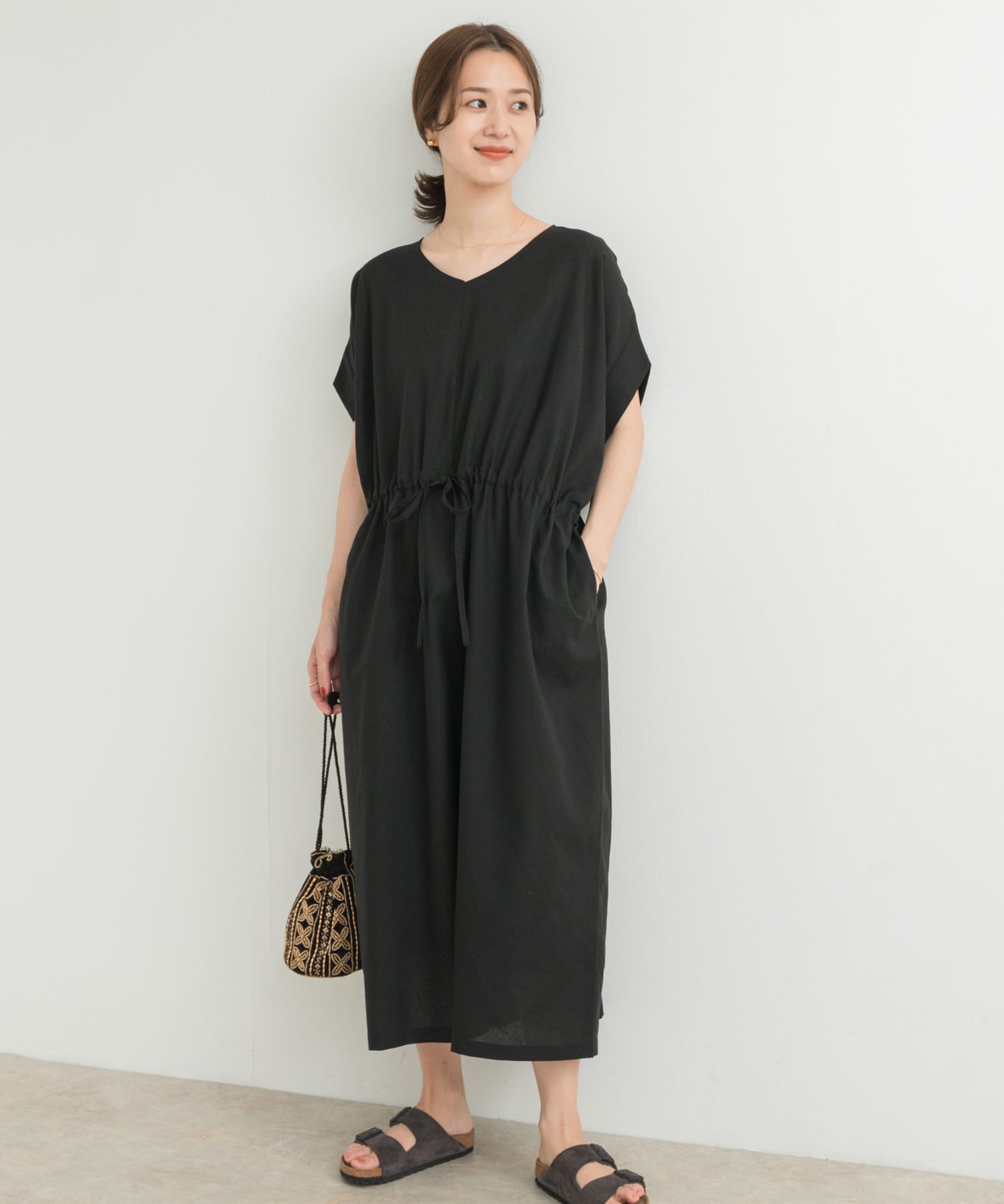 『WEB/一部店舗限定サイズ』『UR TECH 高機能リネン』ウエストギャザーワンピース