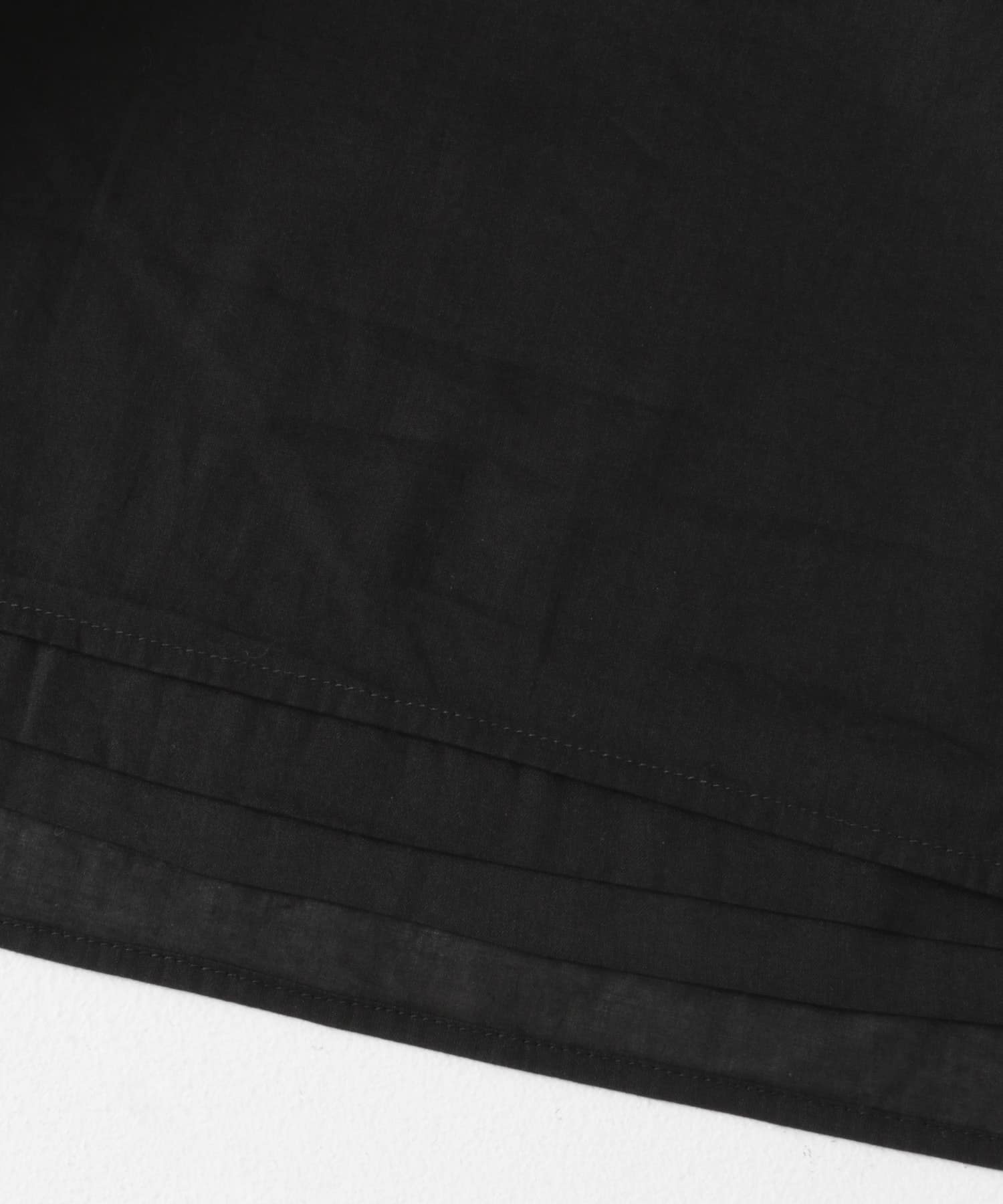 コットンボイルロールアップハーフスリーブワンピース BLACK M