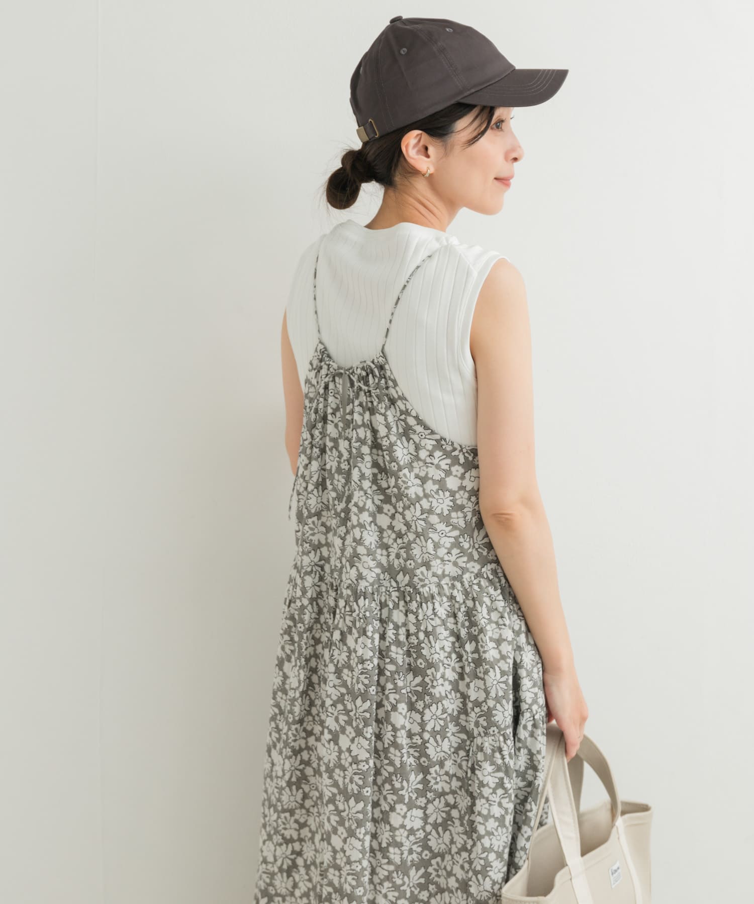 コットンフラワーキャミワンピース(M NAVY): ワンピース｜URBAN