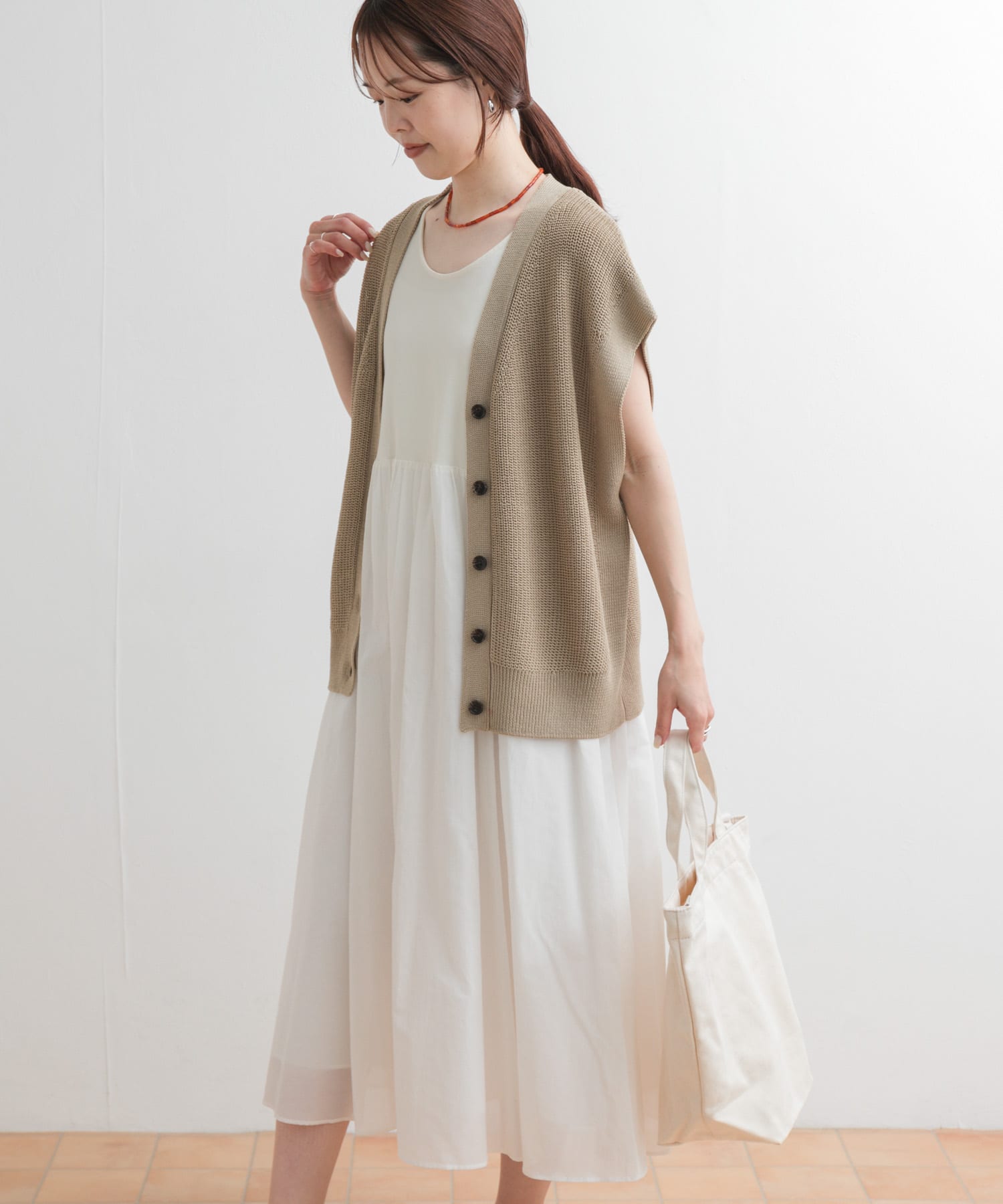 2WAYタンクトップレイヤードワンピース