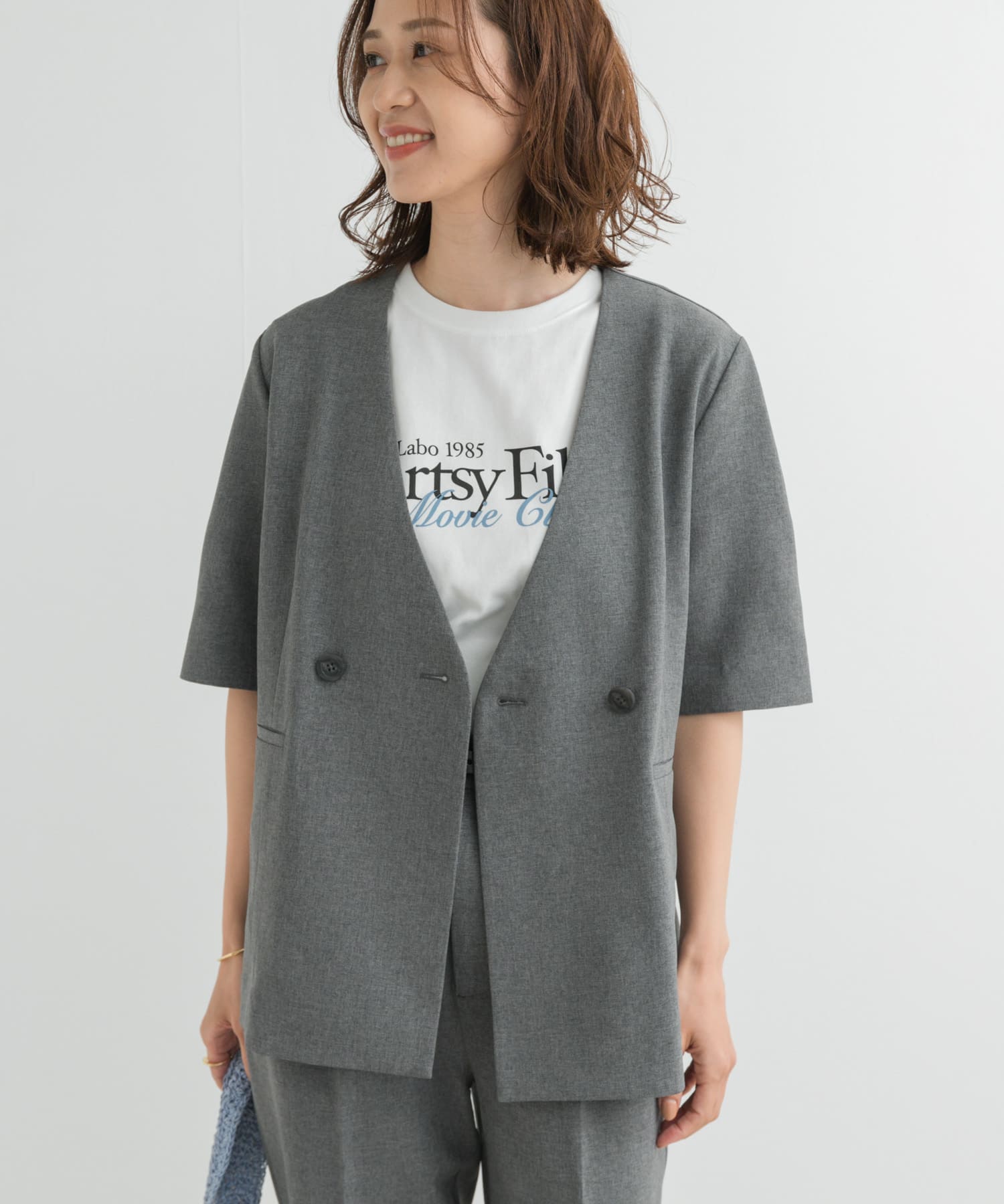 『UR TECH DRYLUXE』ハーフスリーブジャケット CHARCOAL M