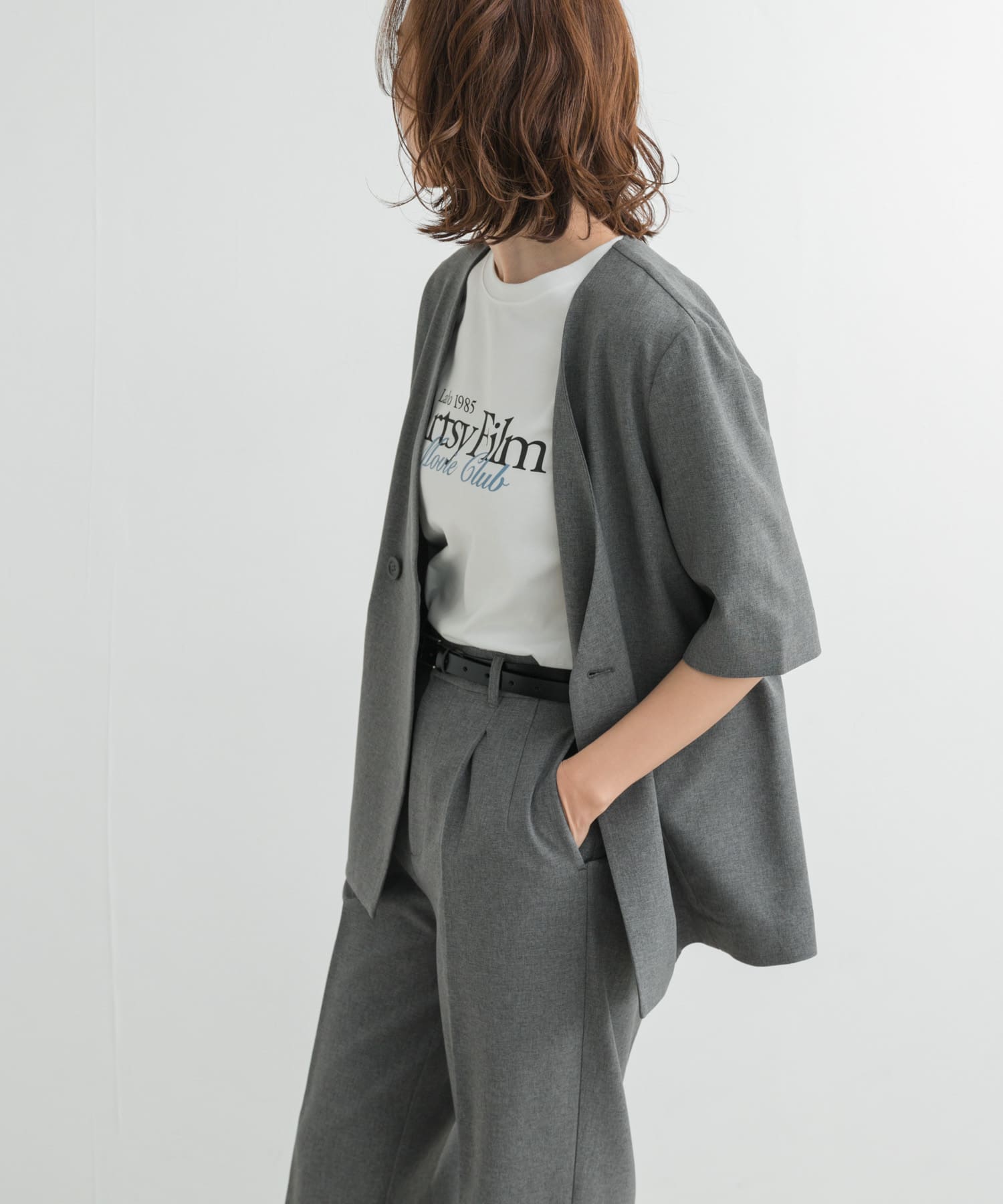 『UR TECH DRYLUXE』ハーフスリーブジャケット CHARCOAL M