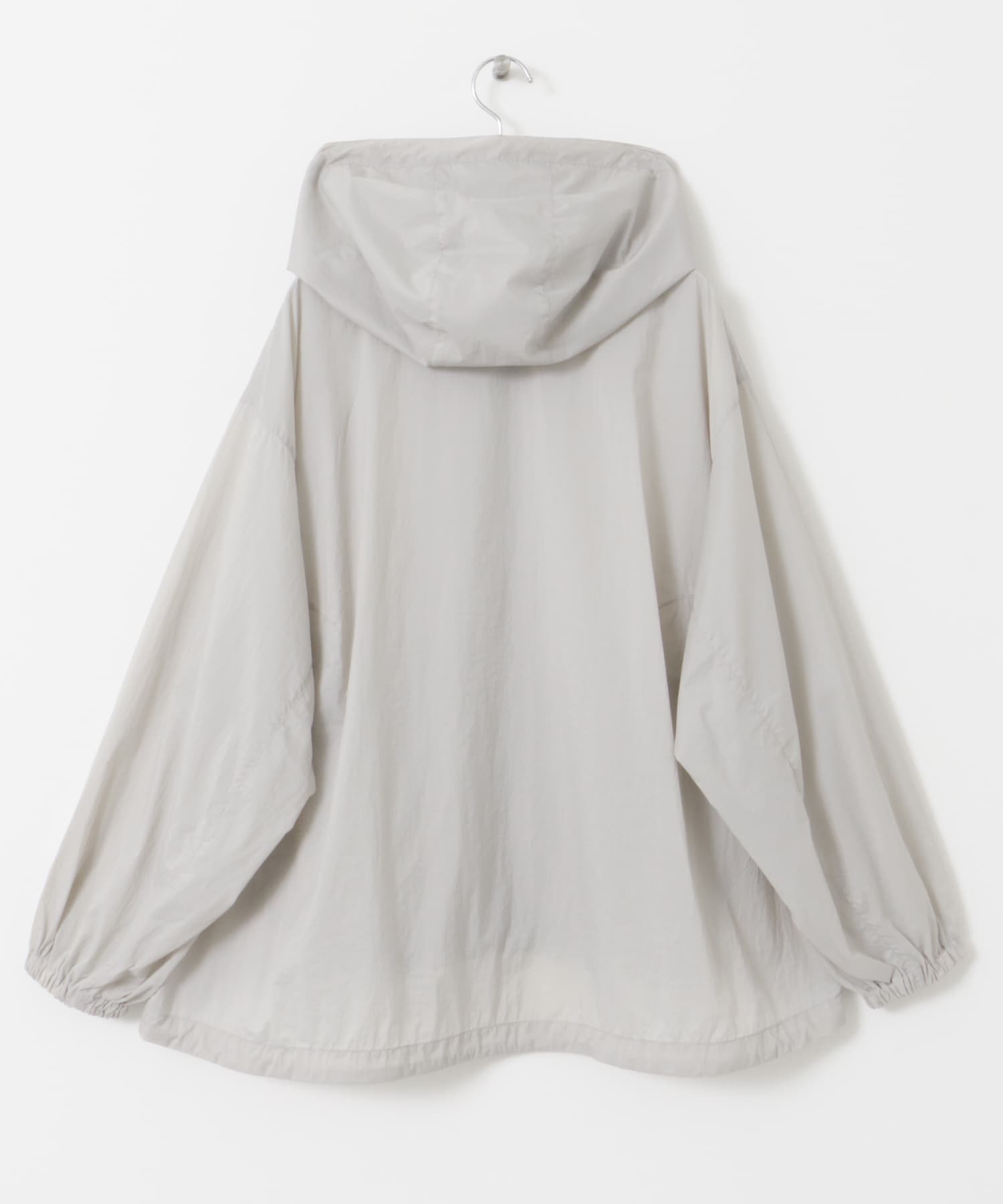 『UR TECH』ポケッタブル撥水フレアパーカー L.GRAY M