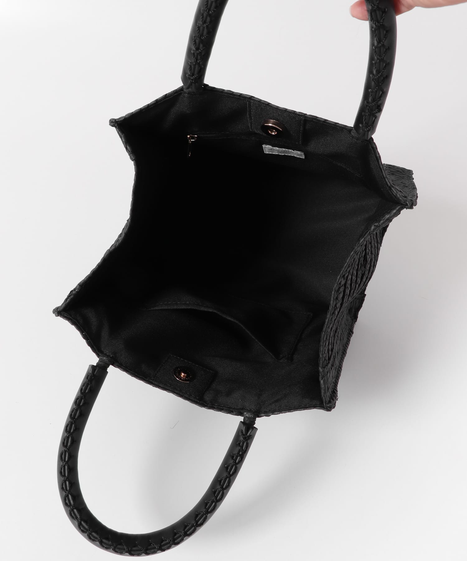ソフトハンドルカゴバッグ BLACK one