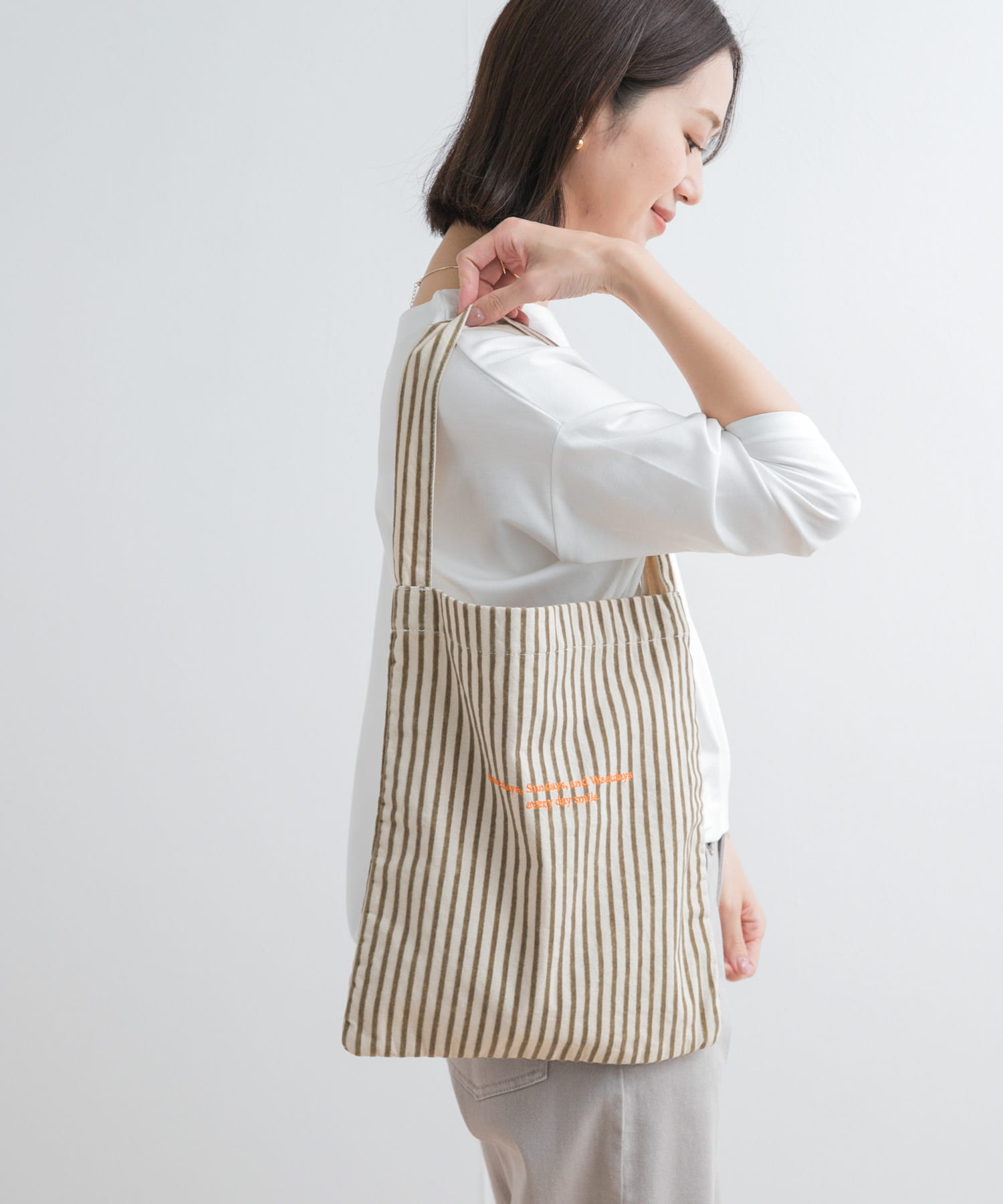 『別注』beej×DOORS　ロゴエコバッグ BRNxBEG one