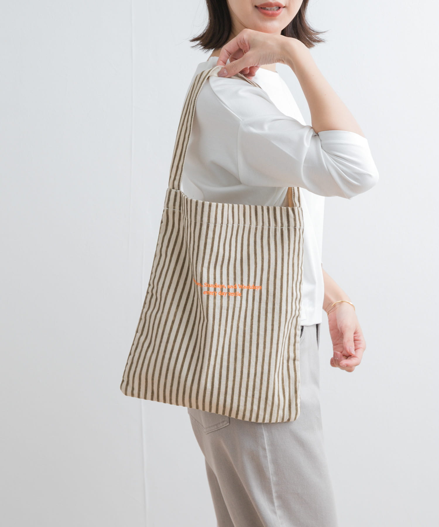 『別注』beej×DOORS　ロゴエコバッグ BRNxBEG one